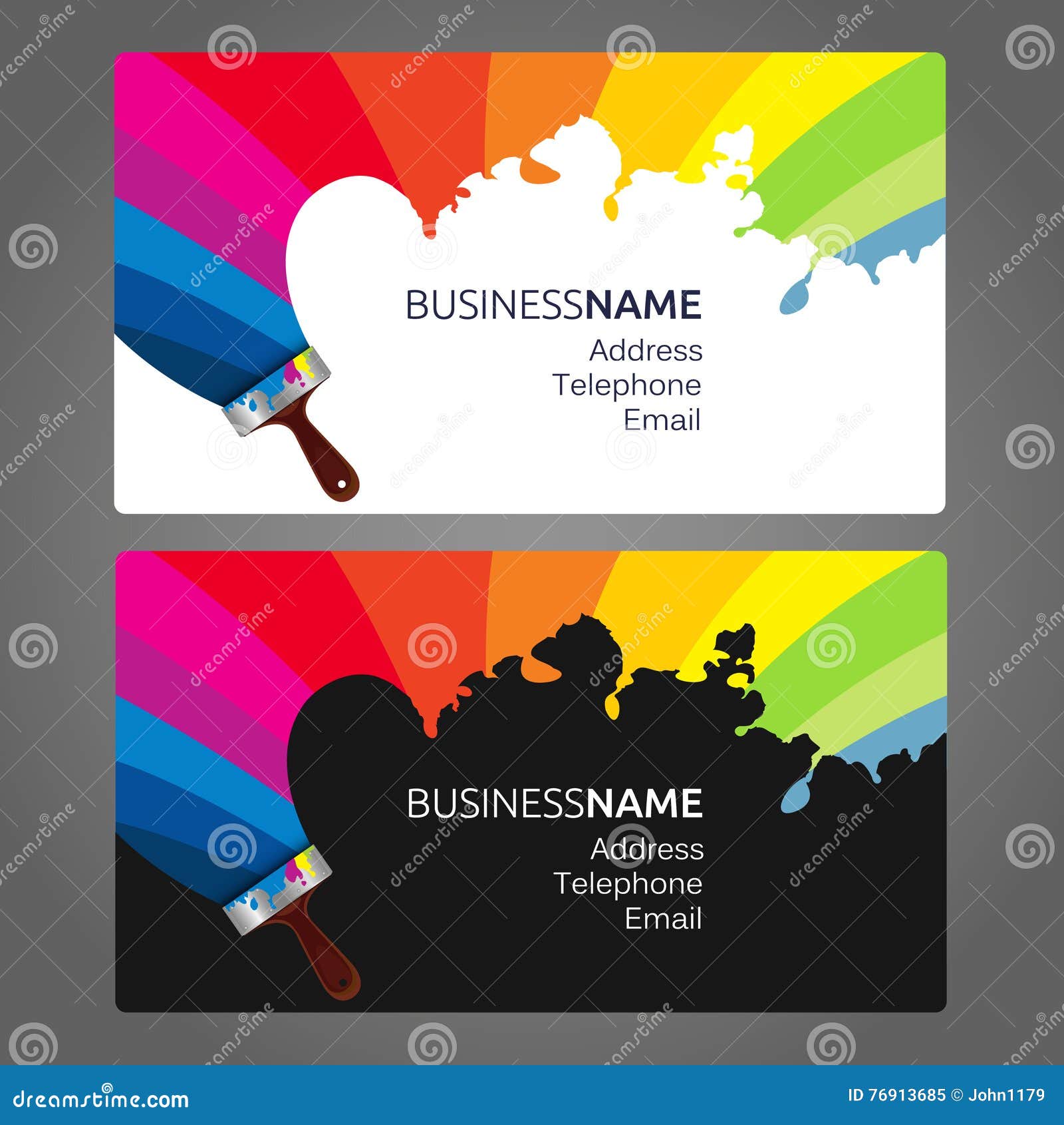 Business card Paint stock illustration. Illustration of color 76913685