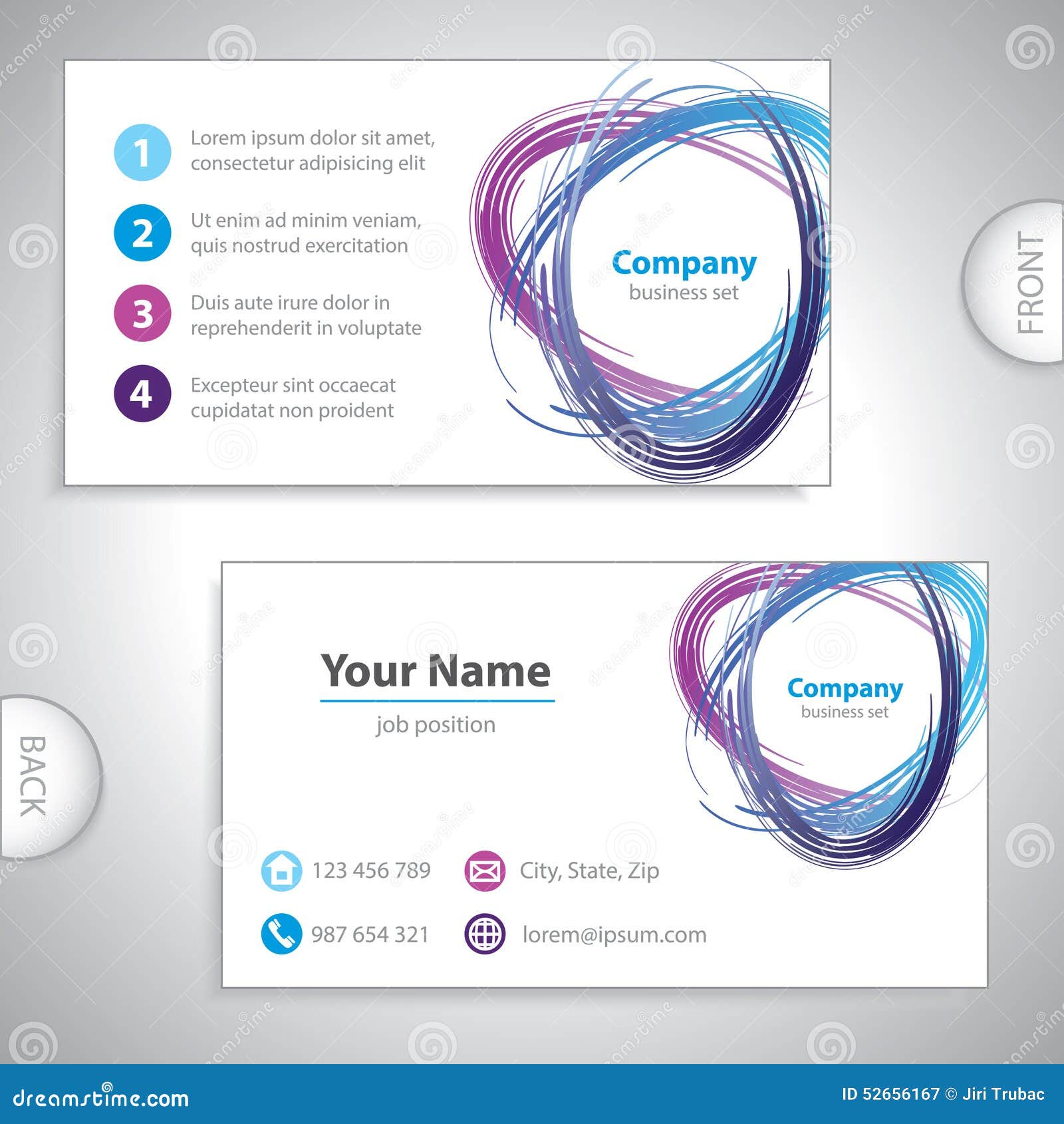 Business Card Recycling Mix Environmental Variation Royal Stock