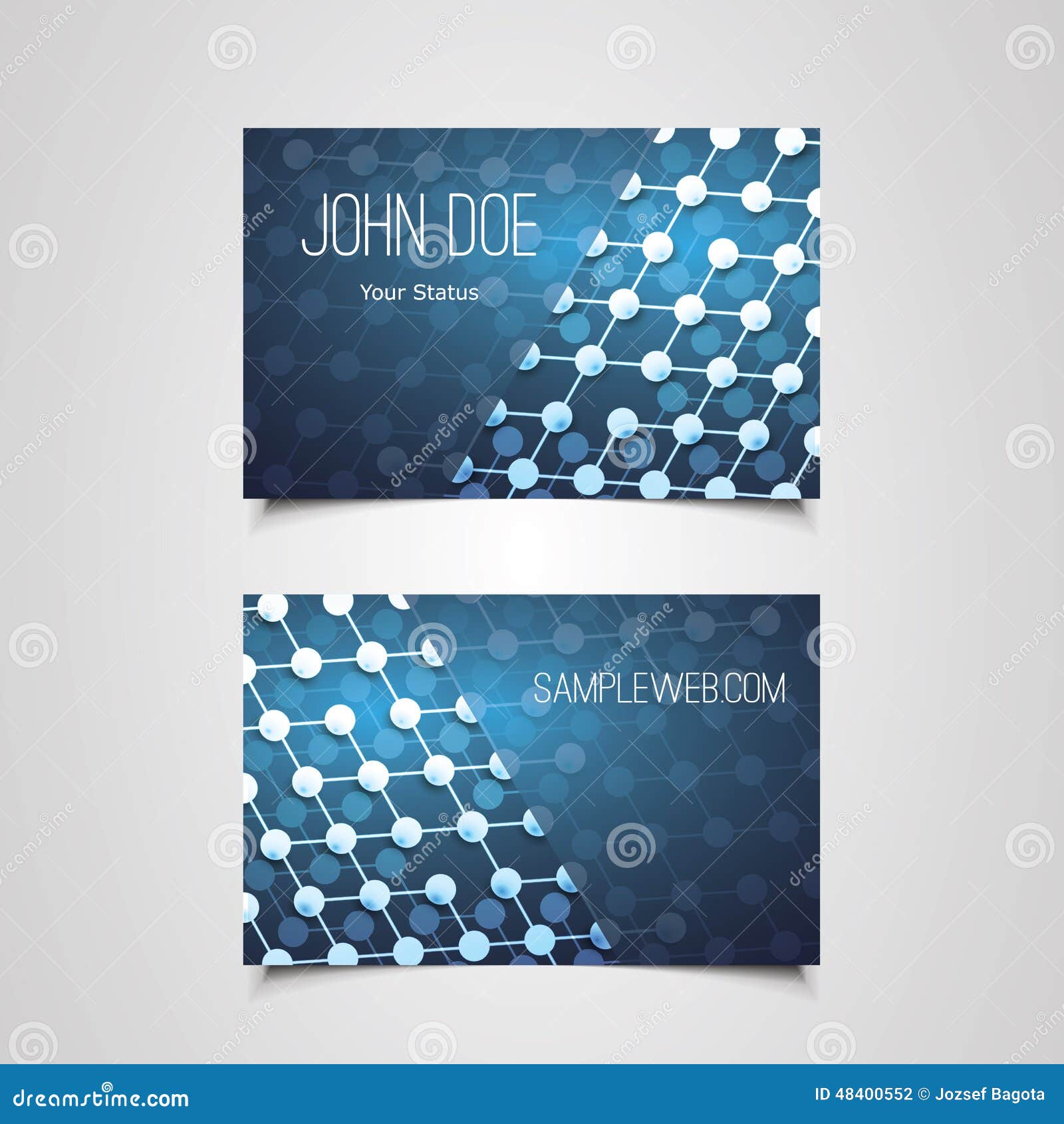 Business Card Template with Abstract Network Connections Pattern Intended For Networking Card Template