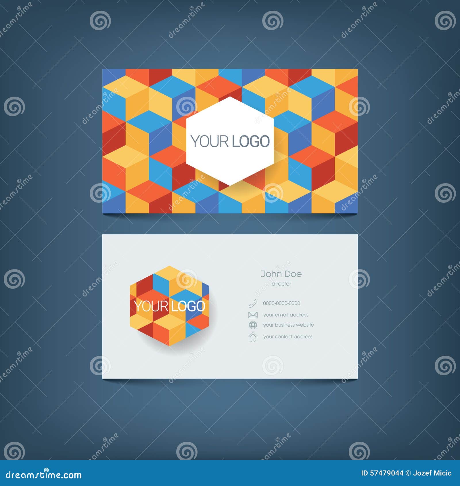 Business Card Template. Simple Clean Layout Stock Vector With Regard To Plain Business Card Template Word