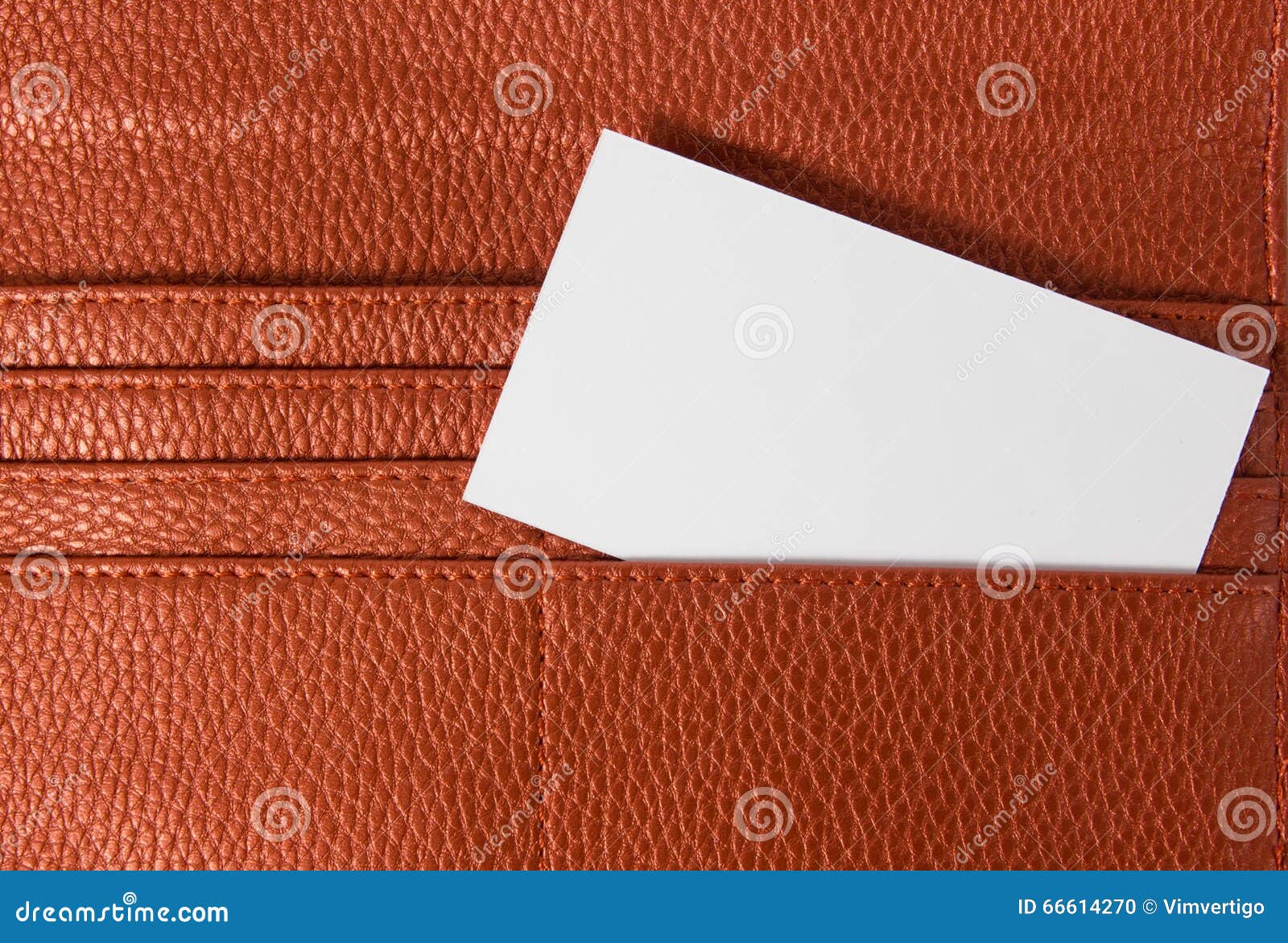 Business Card in Wallet on White Background Stock Photo Image of hand