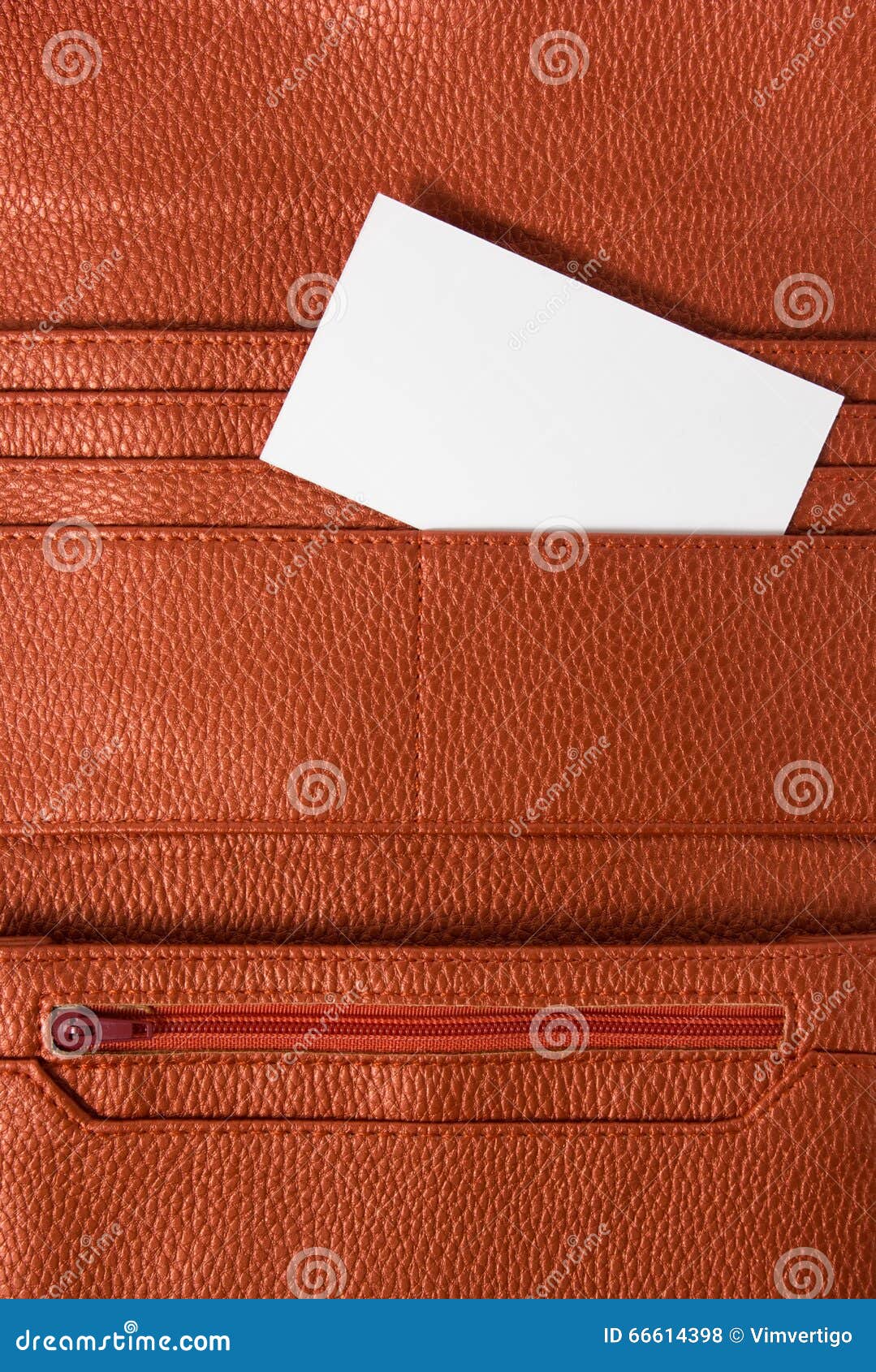 Business Card in Wallet on White Background Stock Photo Image of