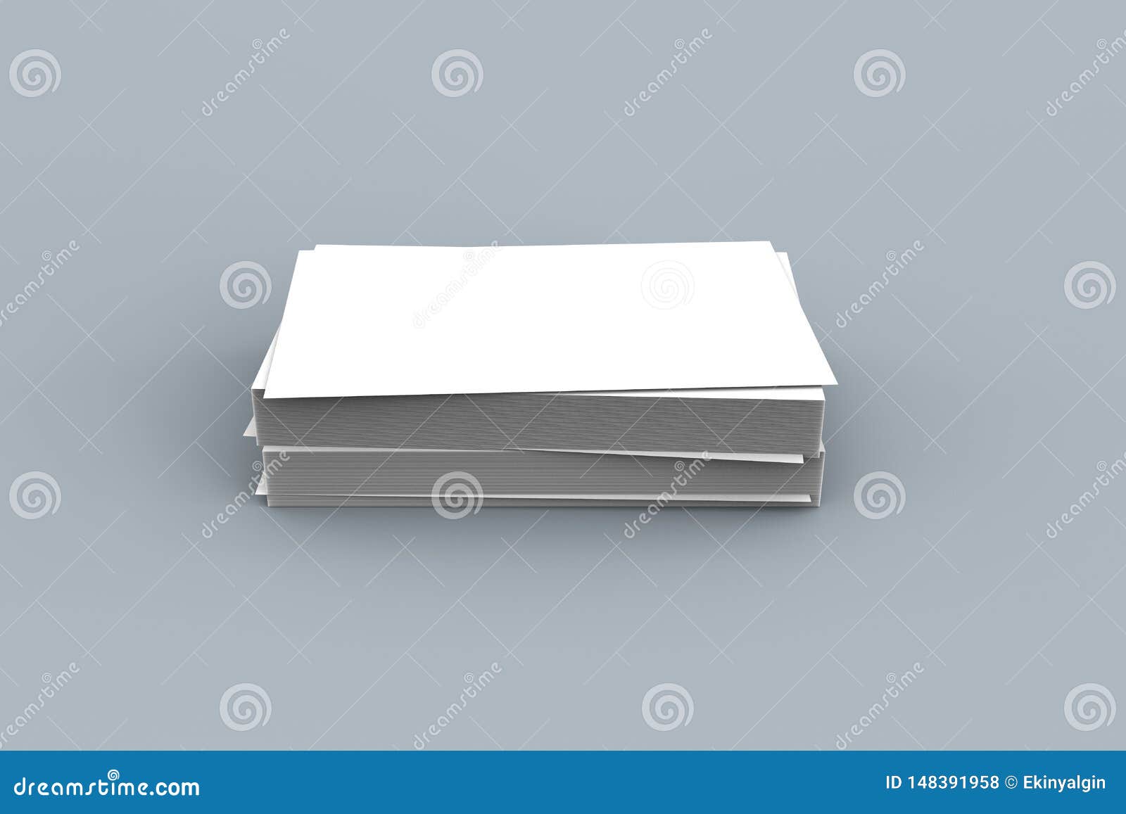 Business Card White Template Mock Up Stock Illustration