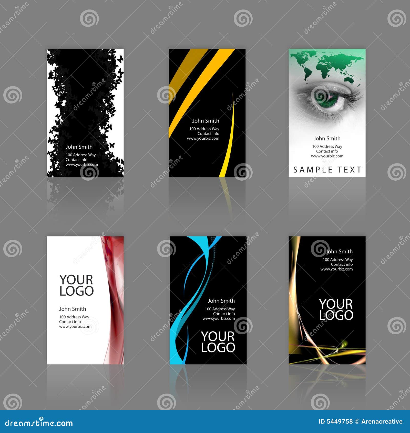 Business Cards Assortment stock illustration. Illustration of concept