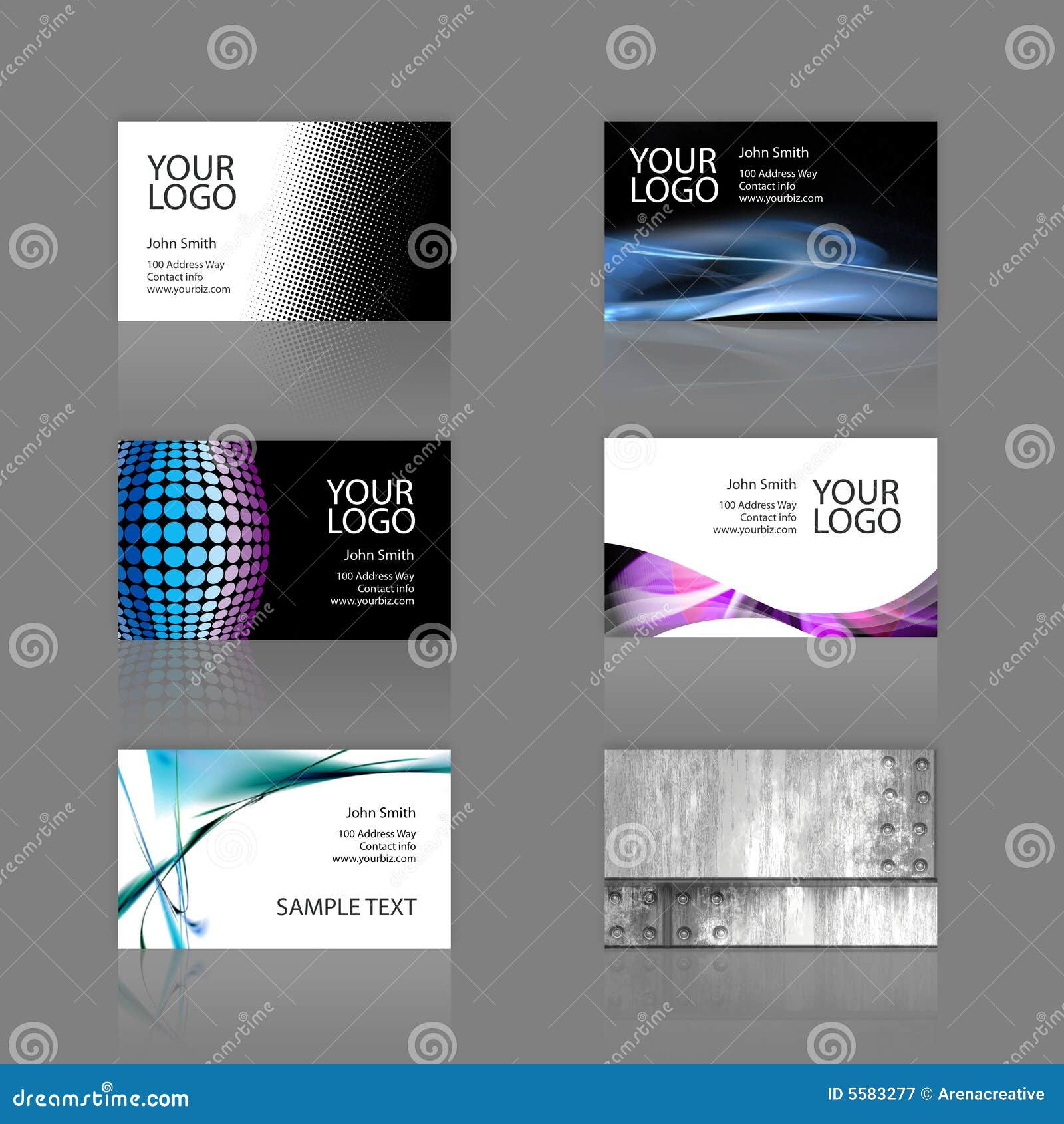 Business Cards Assortment stock illustration. Illustration of copy
