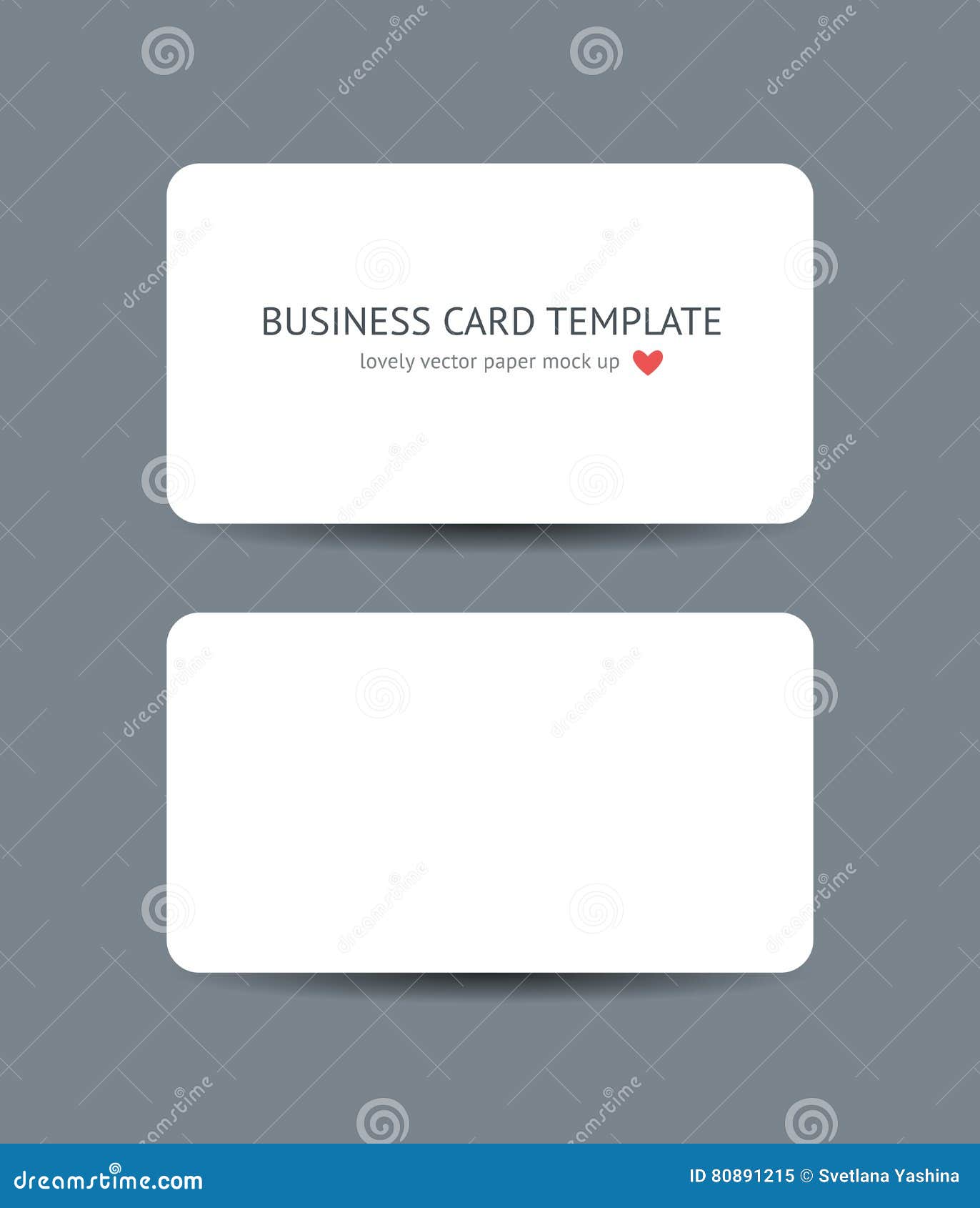 Business Cards Blank Mockup Template Stock Vector - Illustration Throughout Plain Business Card Template