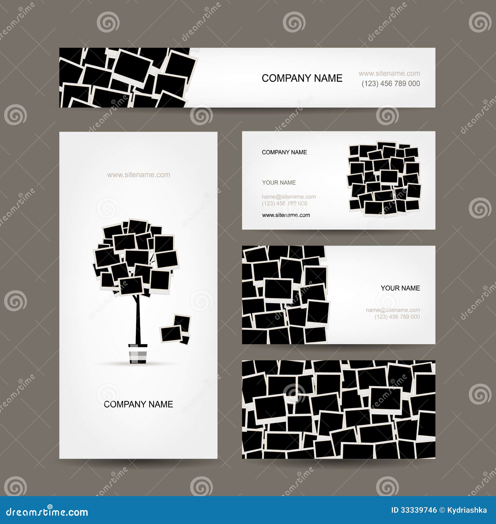 Business Cards Design, Photo Frames Stock Vector Illustration of