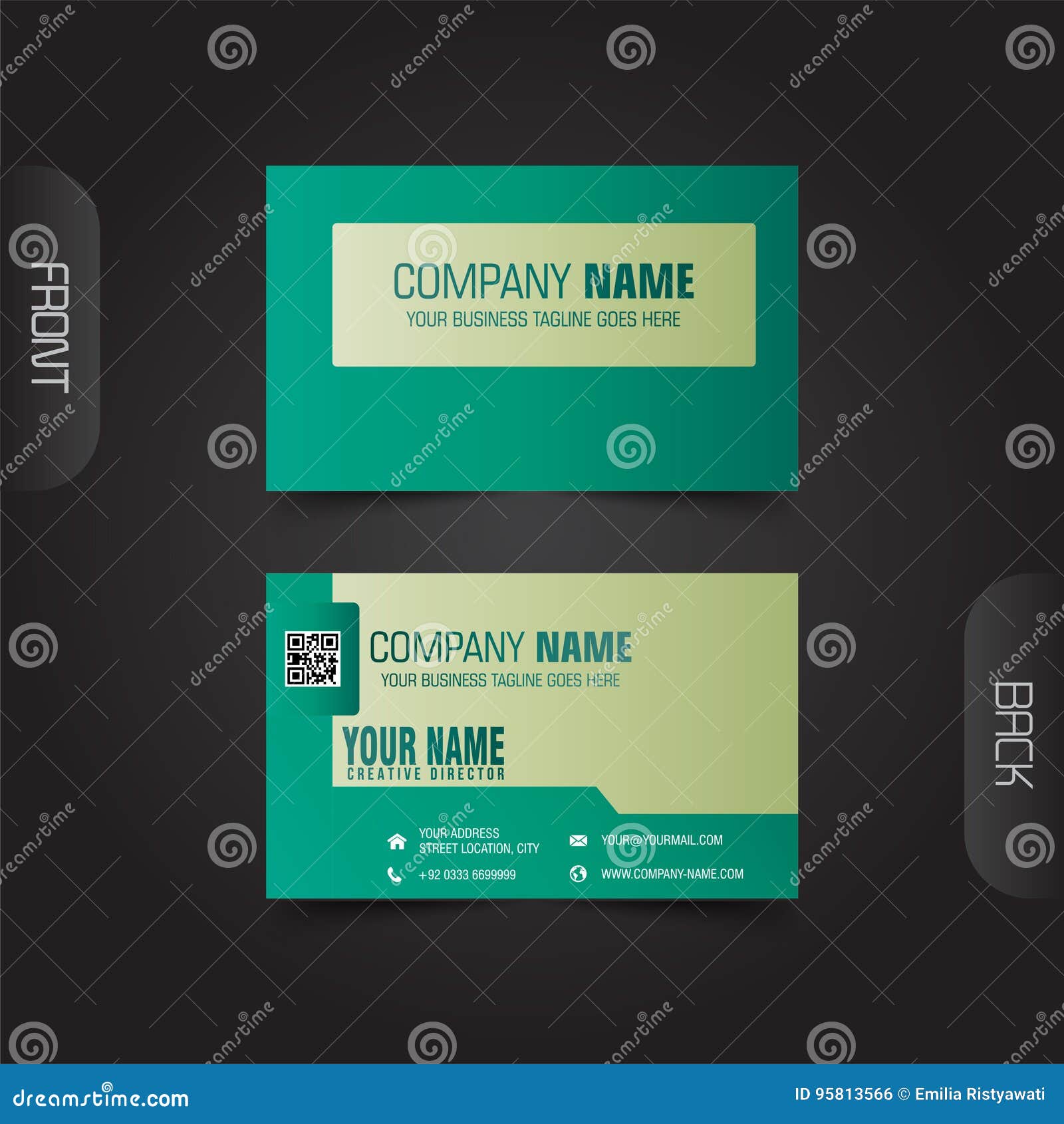 Business Cards stock vector. Illustration of modern, background 95813566