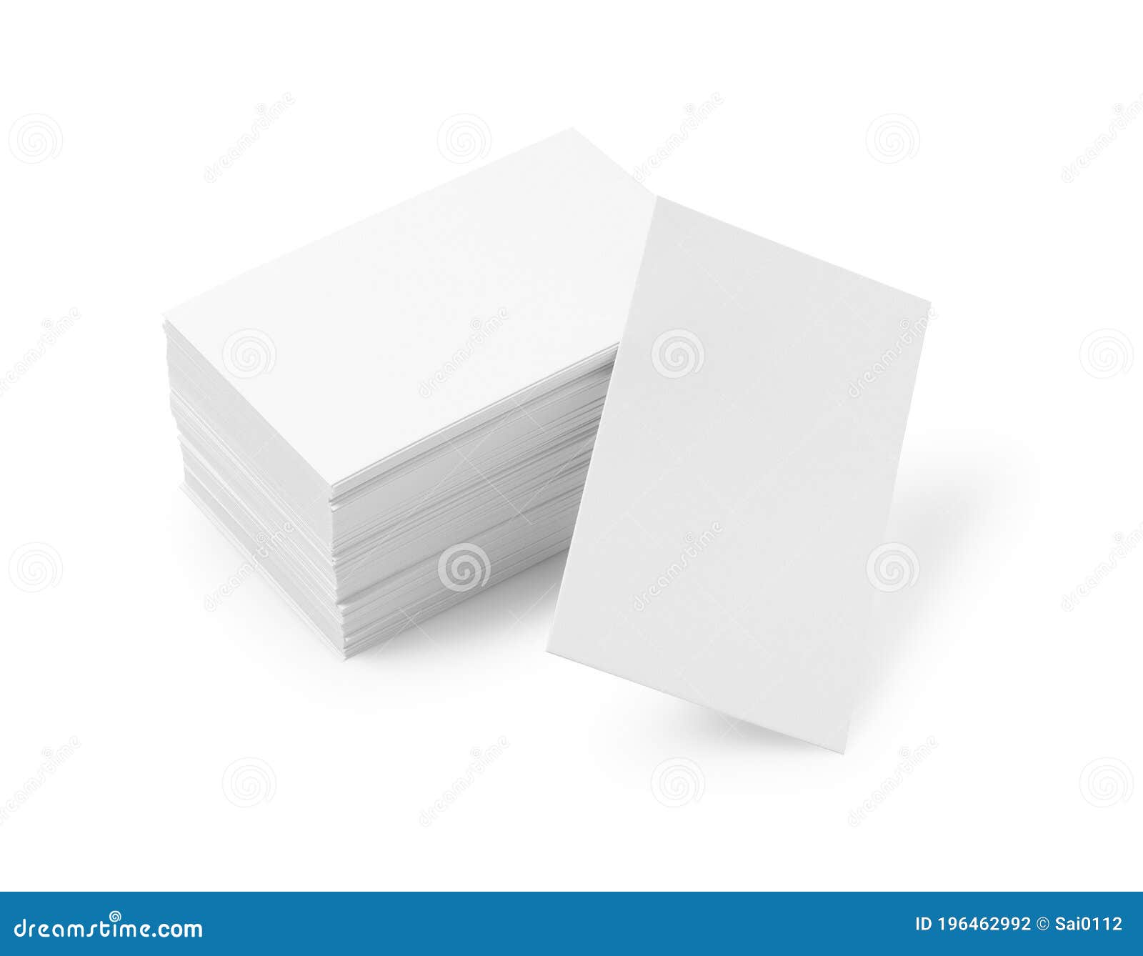 Business Cards on a White Background Stock Photo Image of clean, blank 196462992