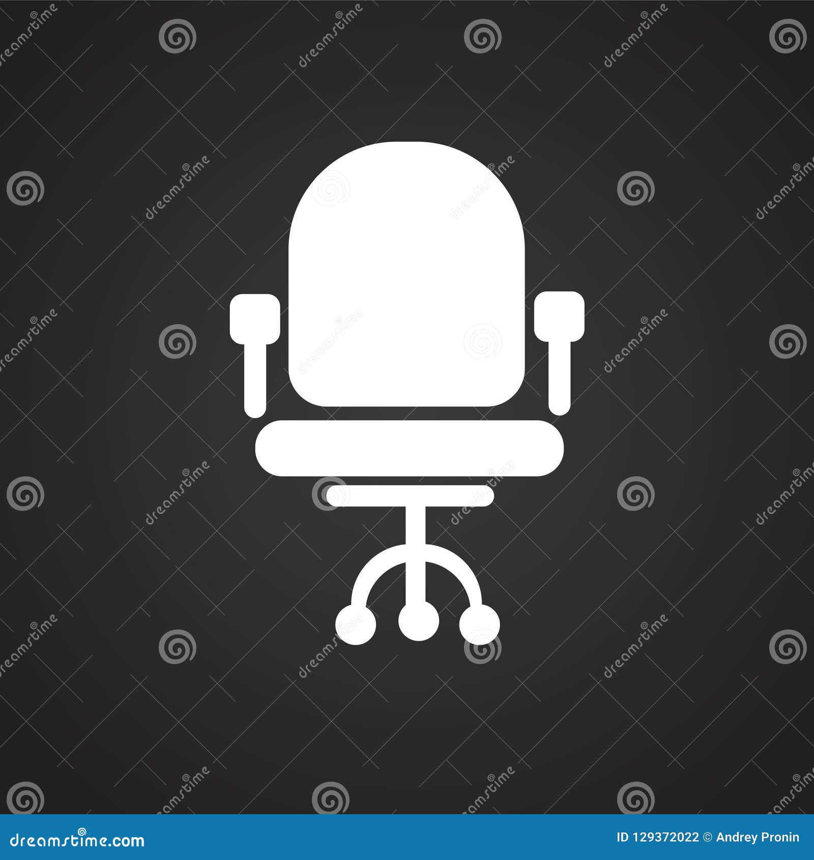 Business Chair on Black Background Stock Vector Illustration of graphic, abstract 129372022