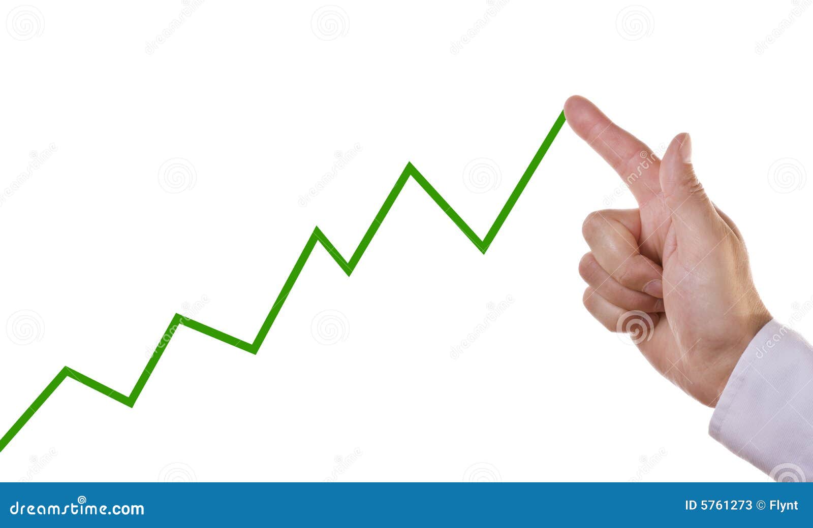 Business Chart Showing Positive Growth Trend Stock Image  Image of copy, price: 5761273