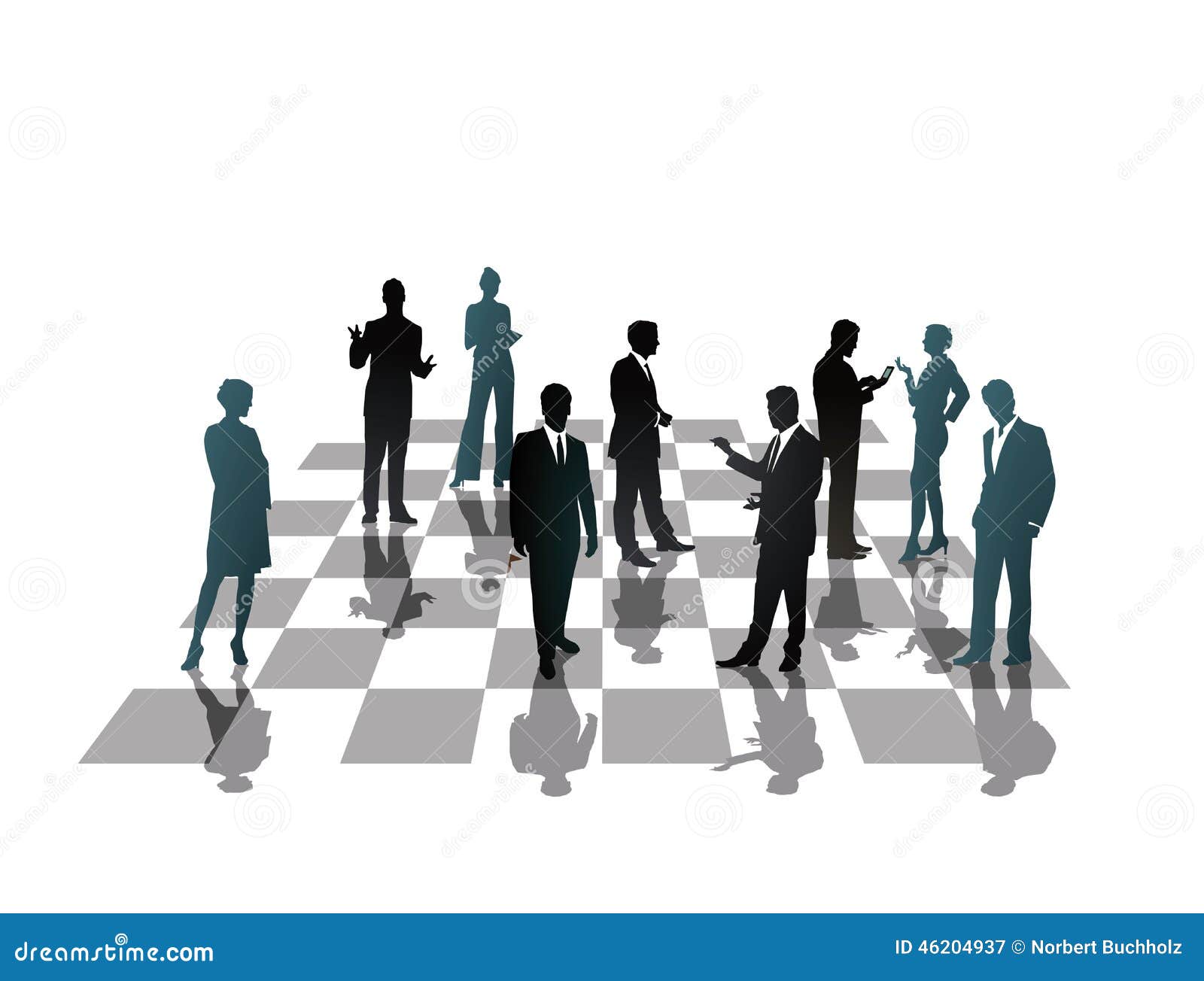 Business chess stock vector. Illustration of pieces, concept - 46204937