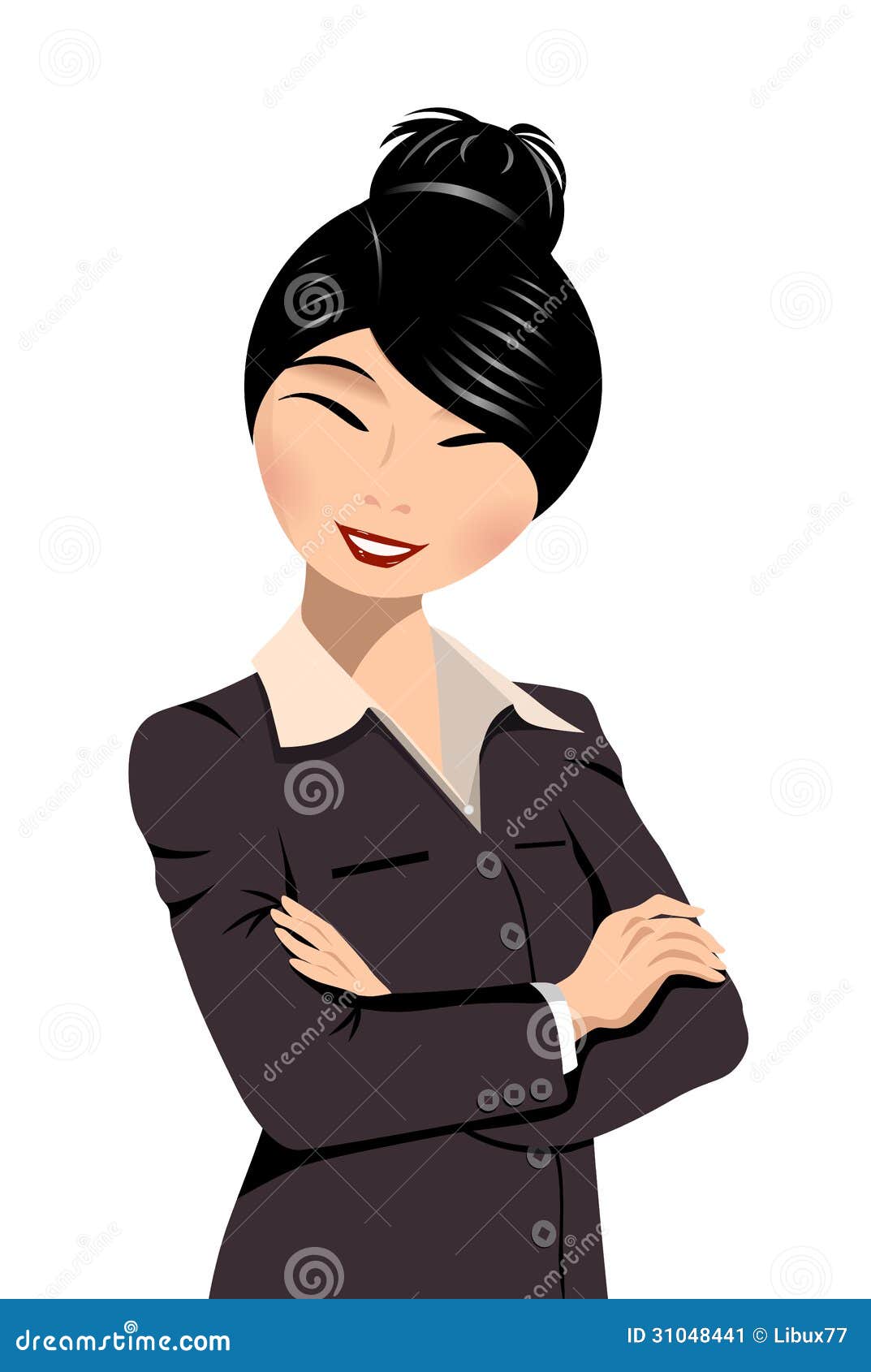 Business Chinese Woman With Folded Arms Stock Image - Image: 31048441