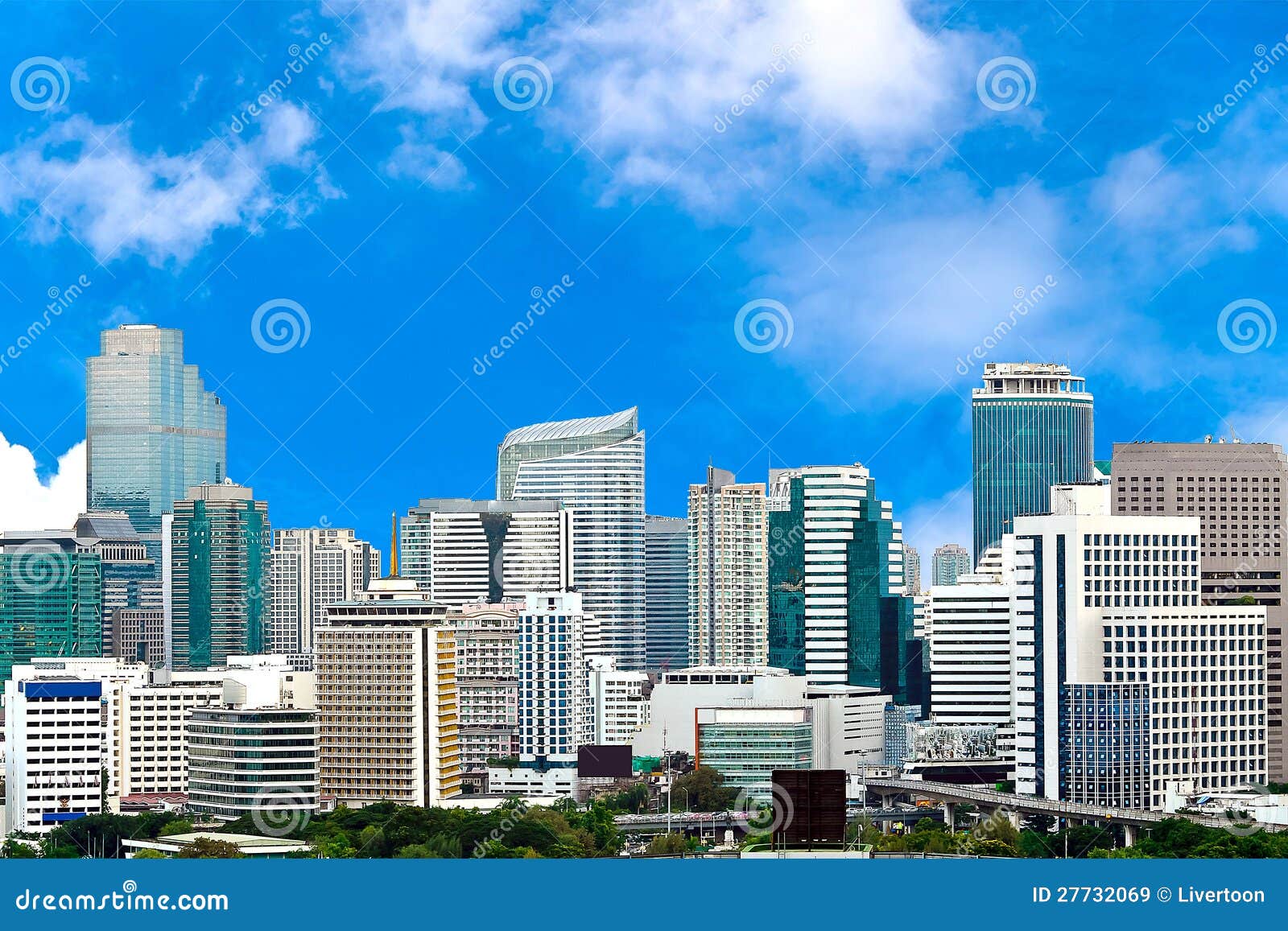 Business City with Blue Sky Stock Image Image of city, modern 27732069