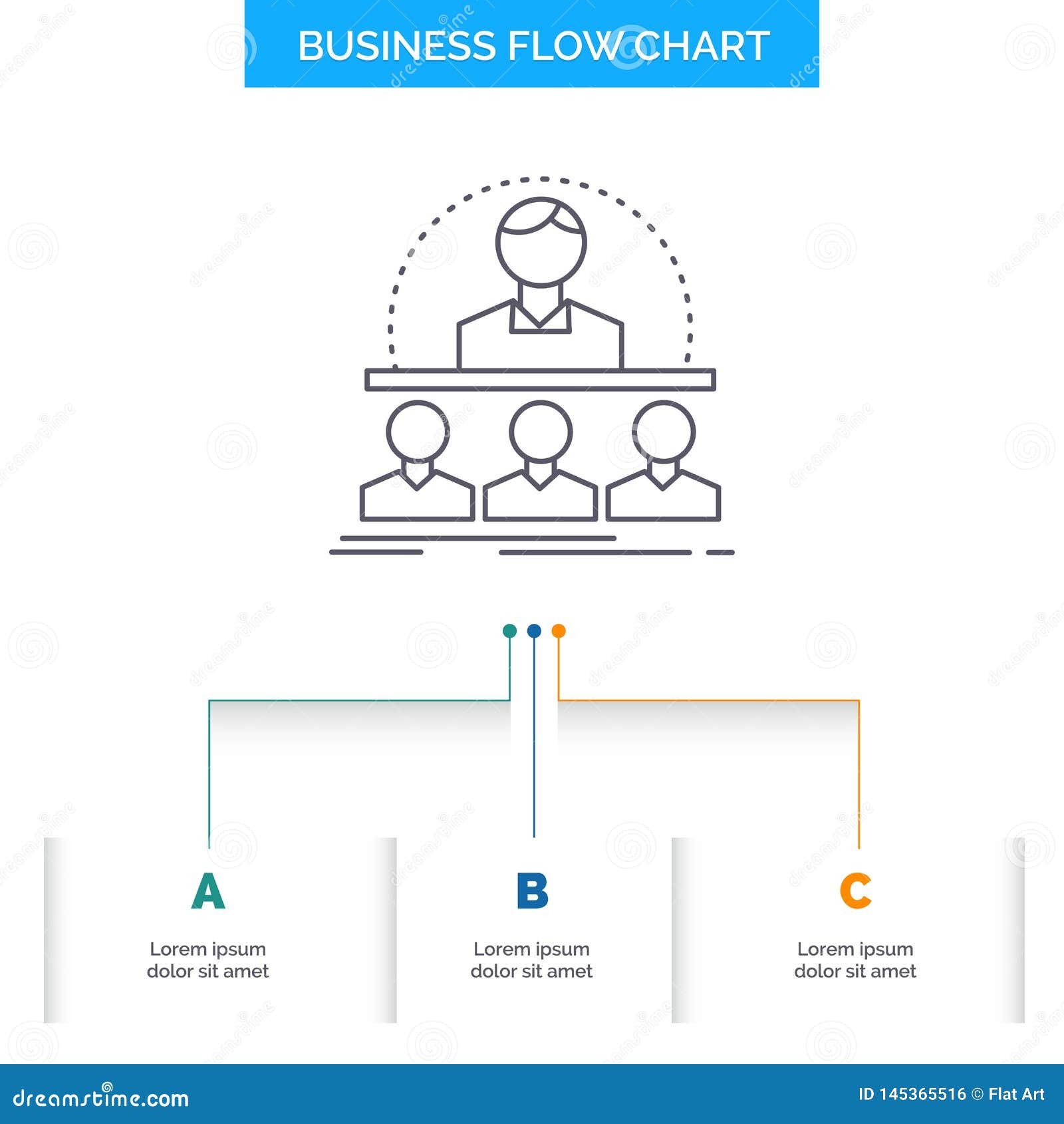 Business, Coach, Course, Instructor, Mentor Business Flow Chart Design with 3 Steps. Line Icon for Background Stock Vector - Illustration of coach, intelligence: 145365516