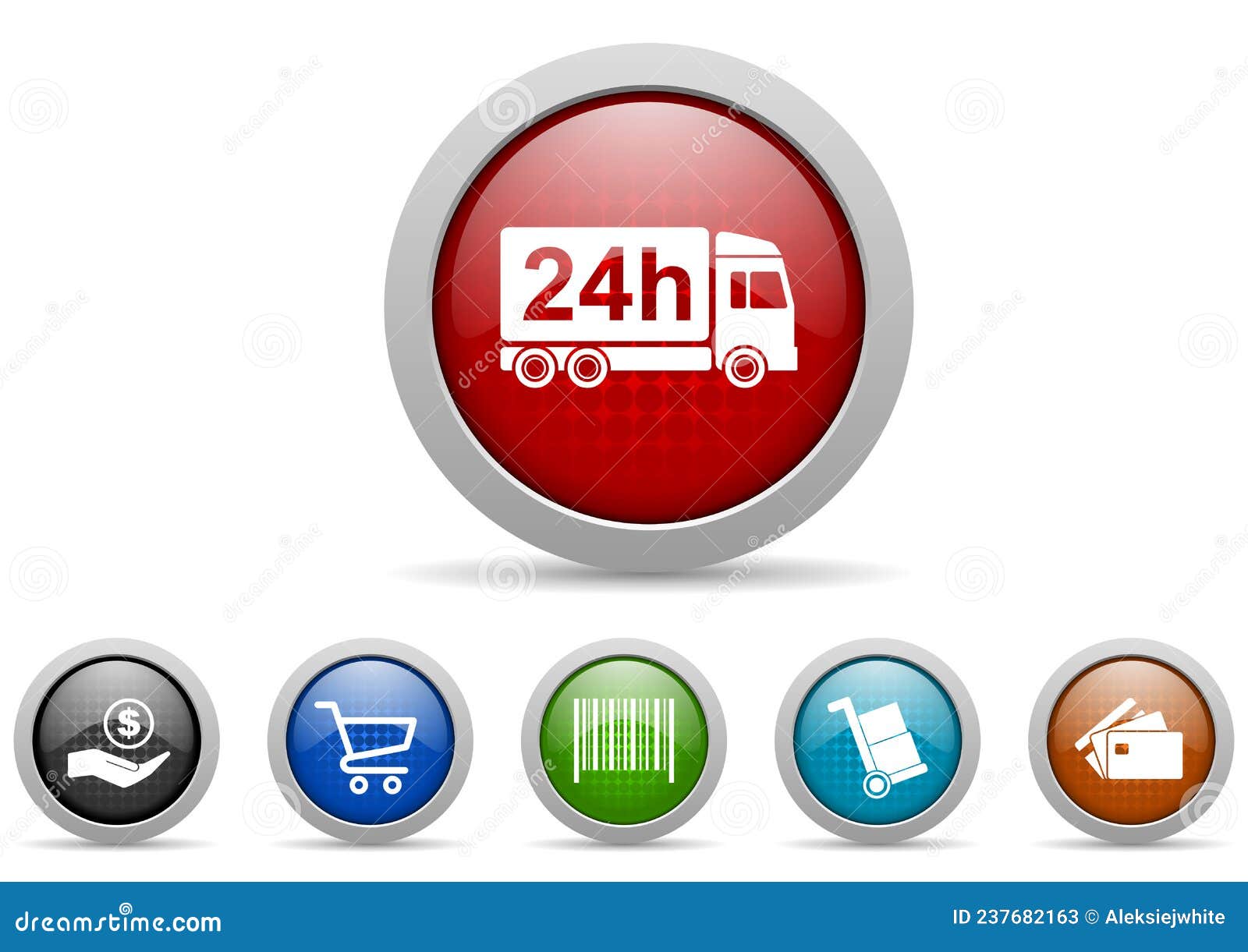 business and commerce s icon set, shopping concept web buttons