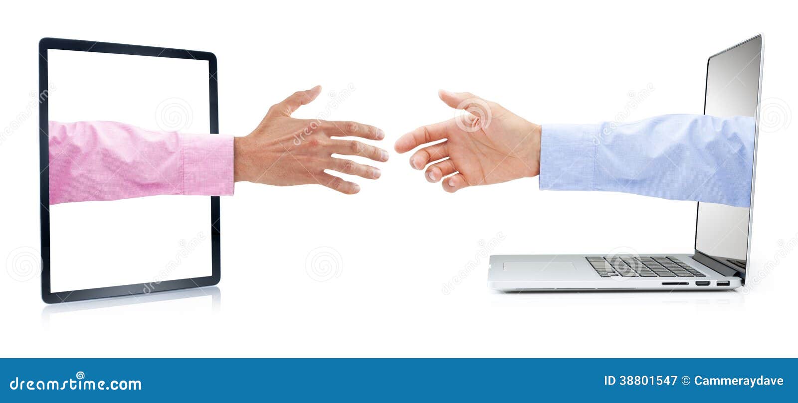 business computer marketing virtual handshake