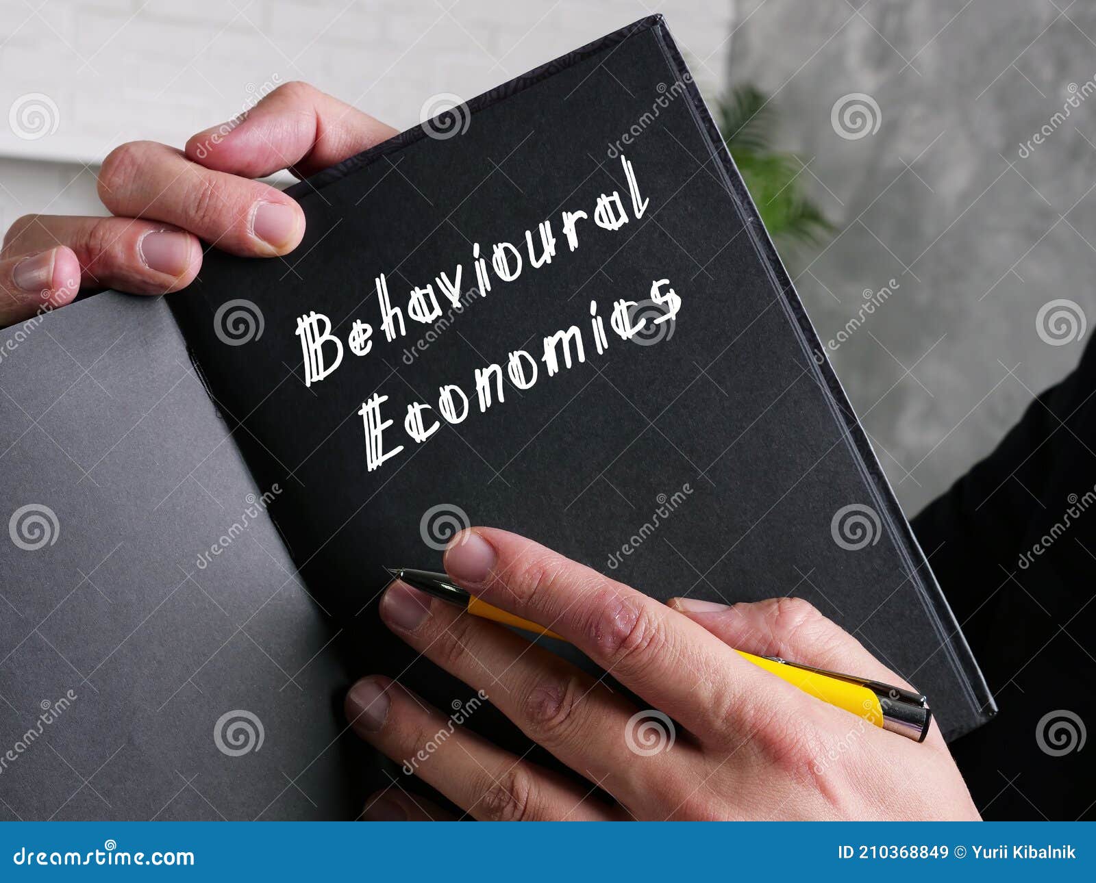 business concept about behavioural economics with phrase on the page