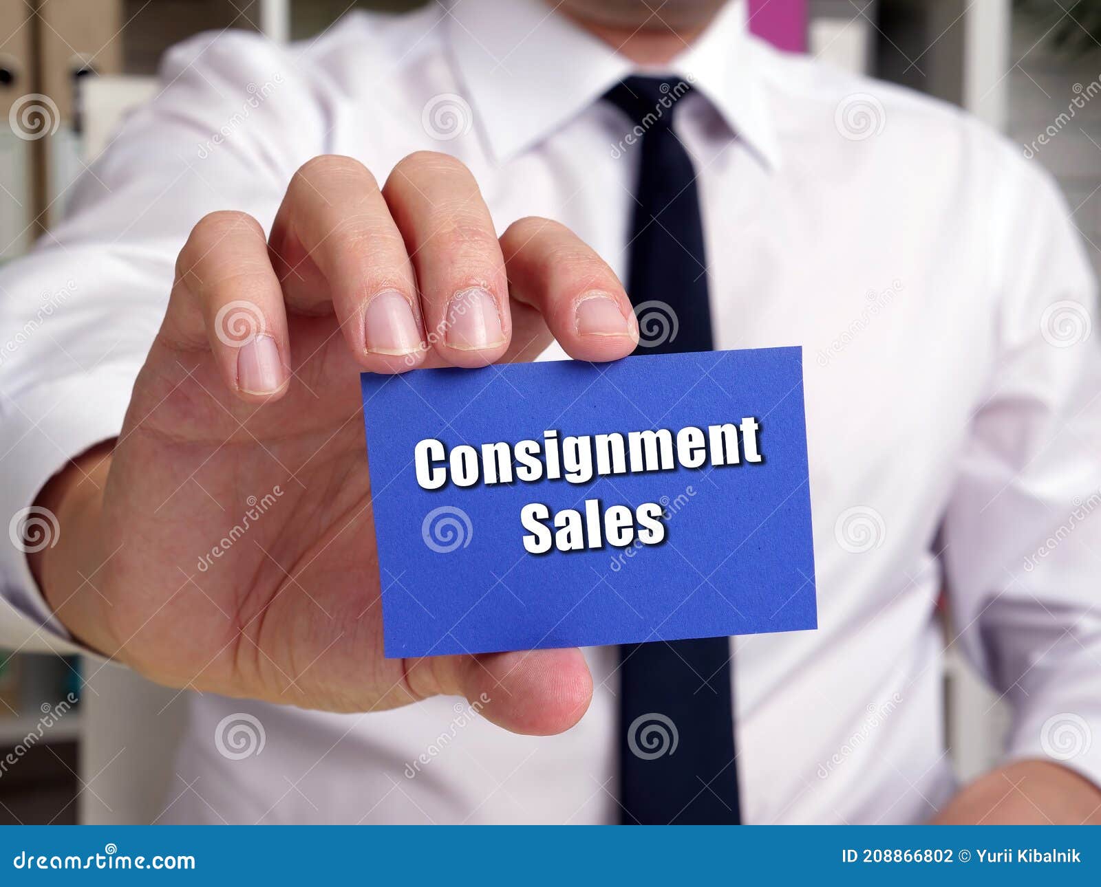 Business Concept about Consignment Sales with Phrase on the Sheet Stock