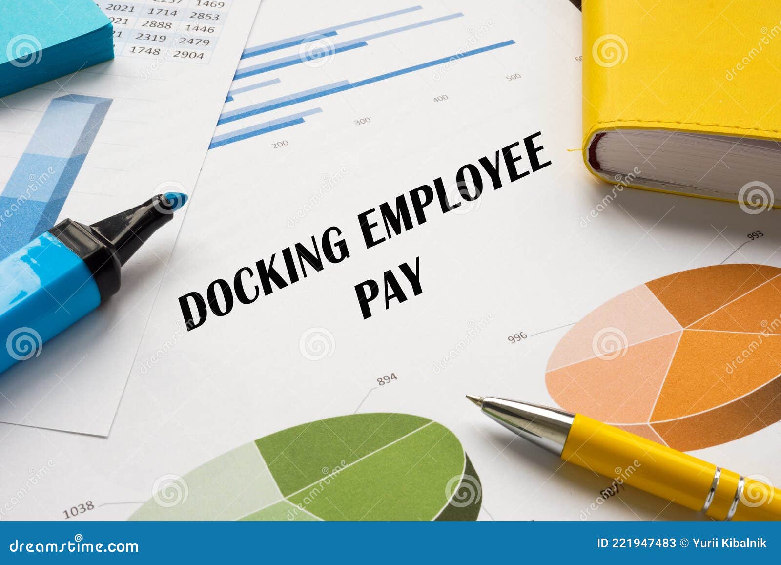 Business Concept about DOCKING EMPLOYEE PAY with Phrase on the Page