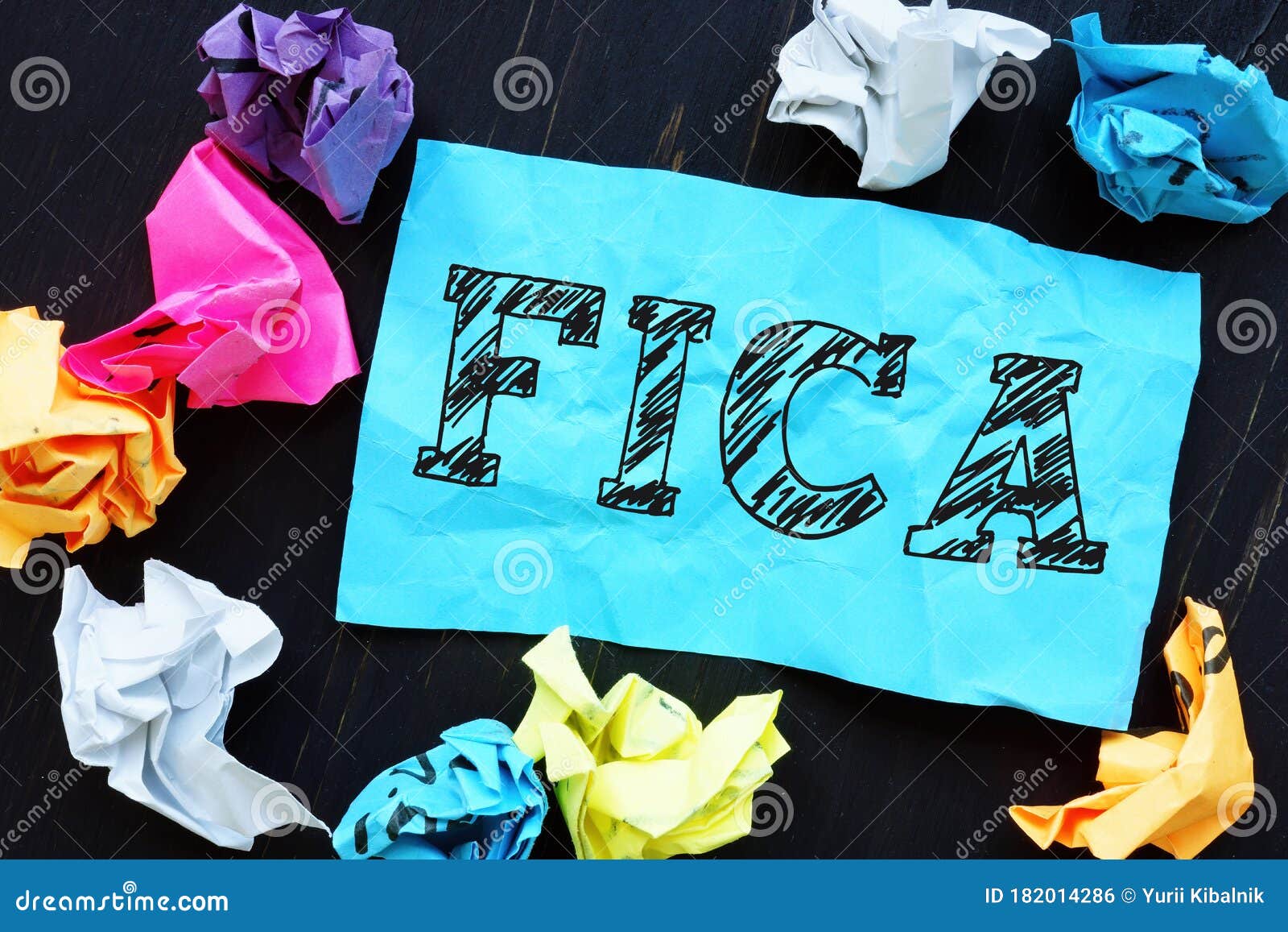 business concept about federal insurance contributions act fica with inscription on the page