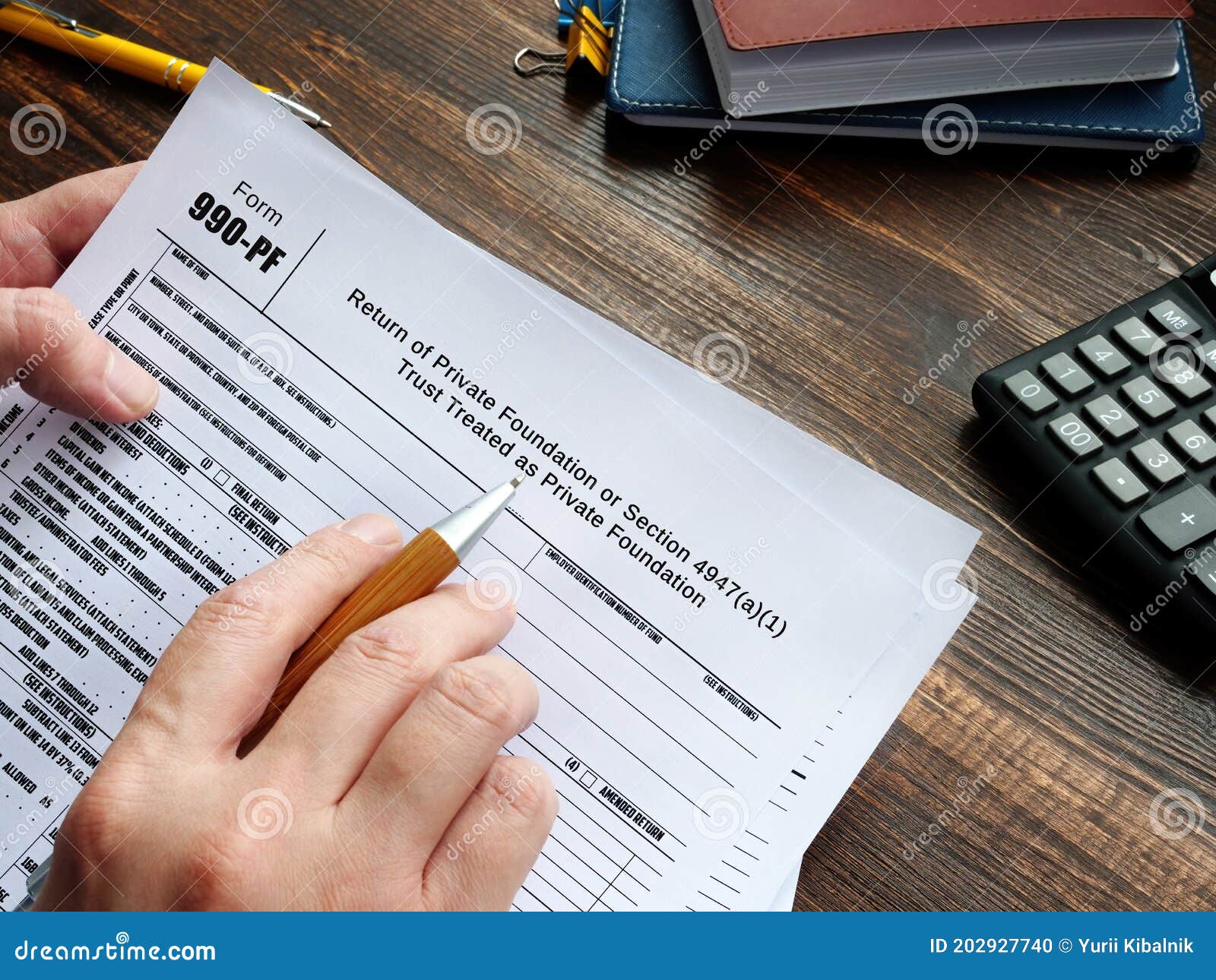 business concept about form 990-pf return of private foundation or section 4947a1 trust treated as private foundation with