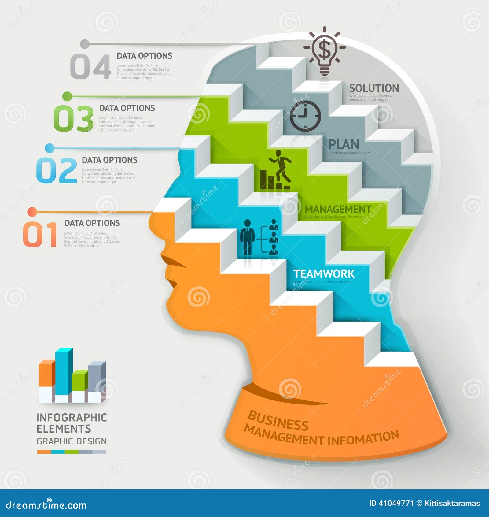 business-concept-infographic-template-businessman-stock-vector