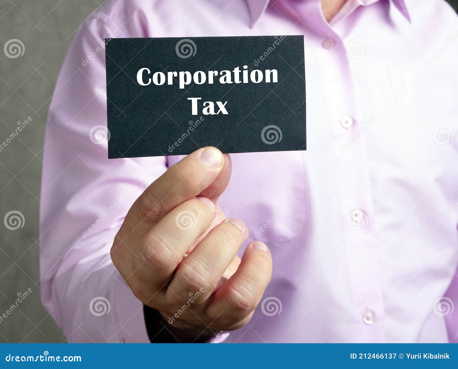 business concept meaning corporation tax with phrase on the page