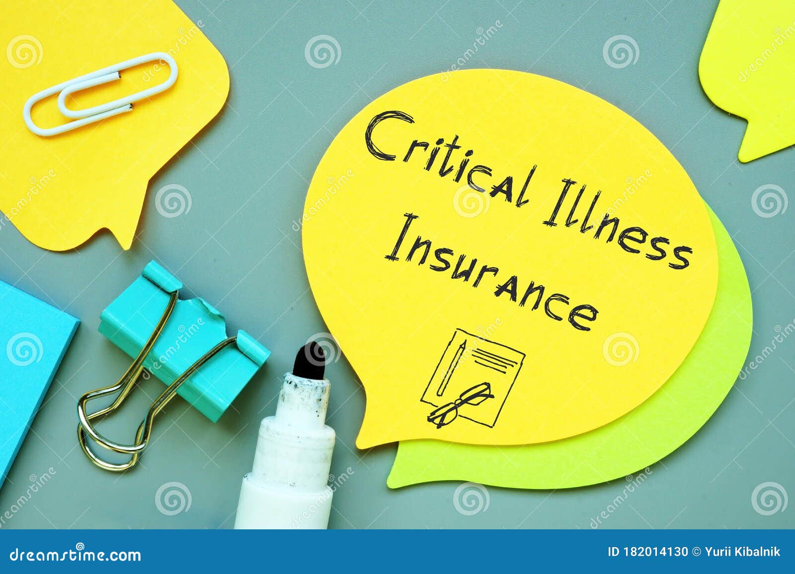 business concept meaning critical illness insurance with inscription on the page