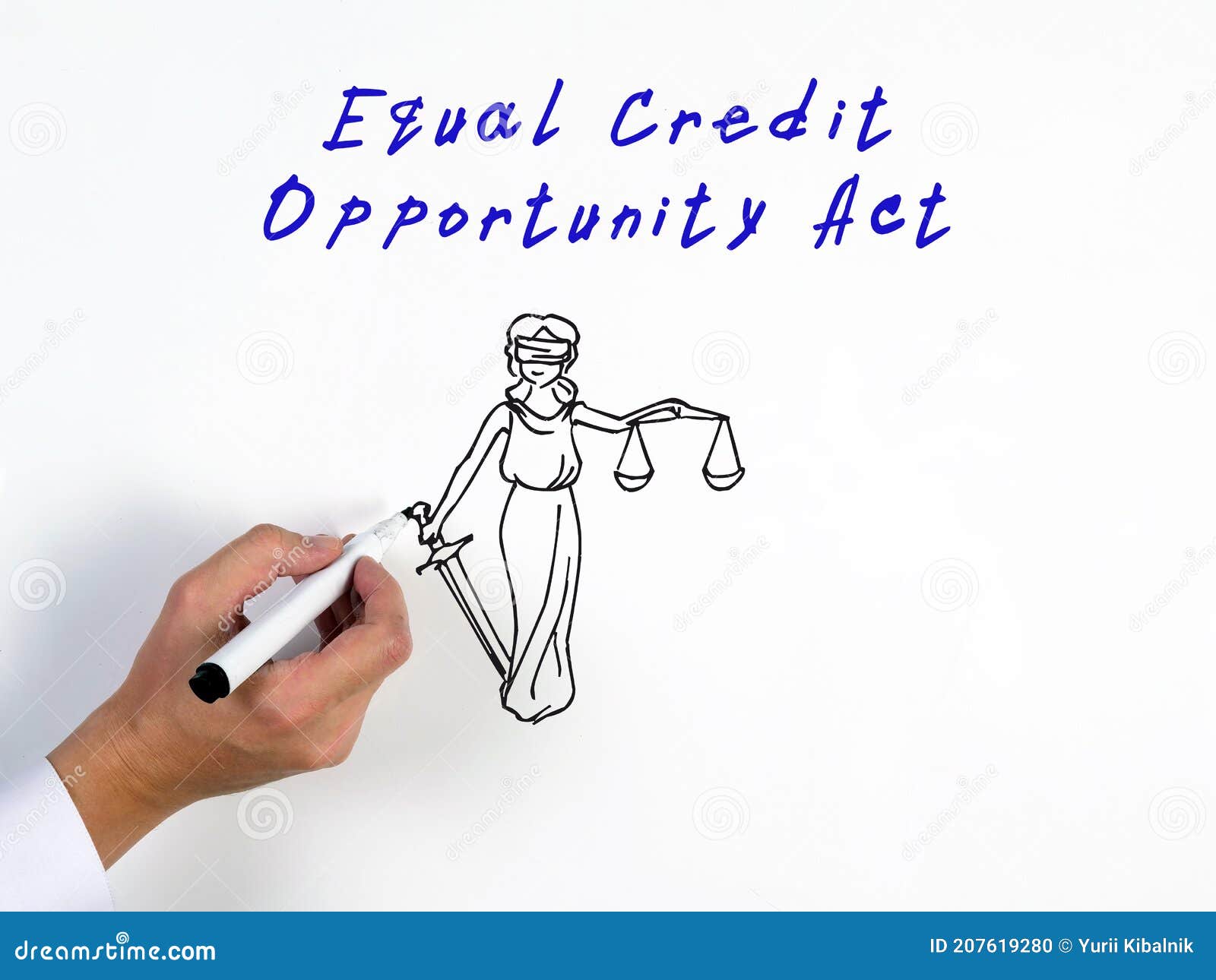 Business Concept Meaning Equal Credit Opportunity Act with Phrase on