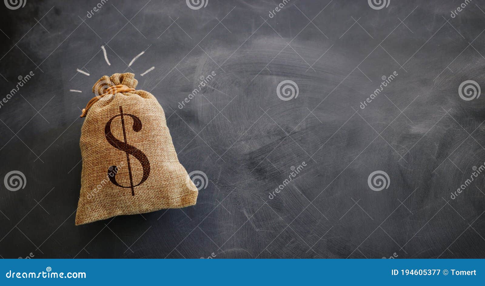 business concept of success, best investment and reward for performance. money bag with dollar sign