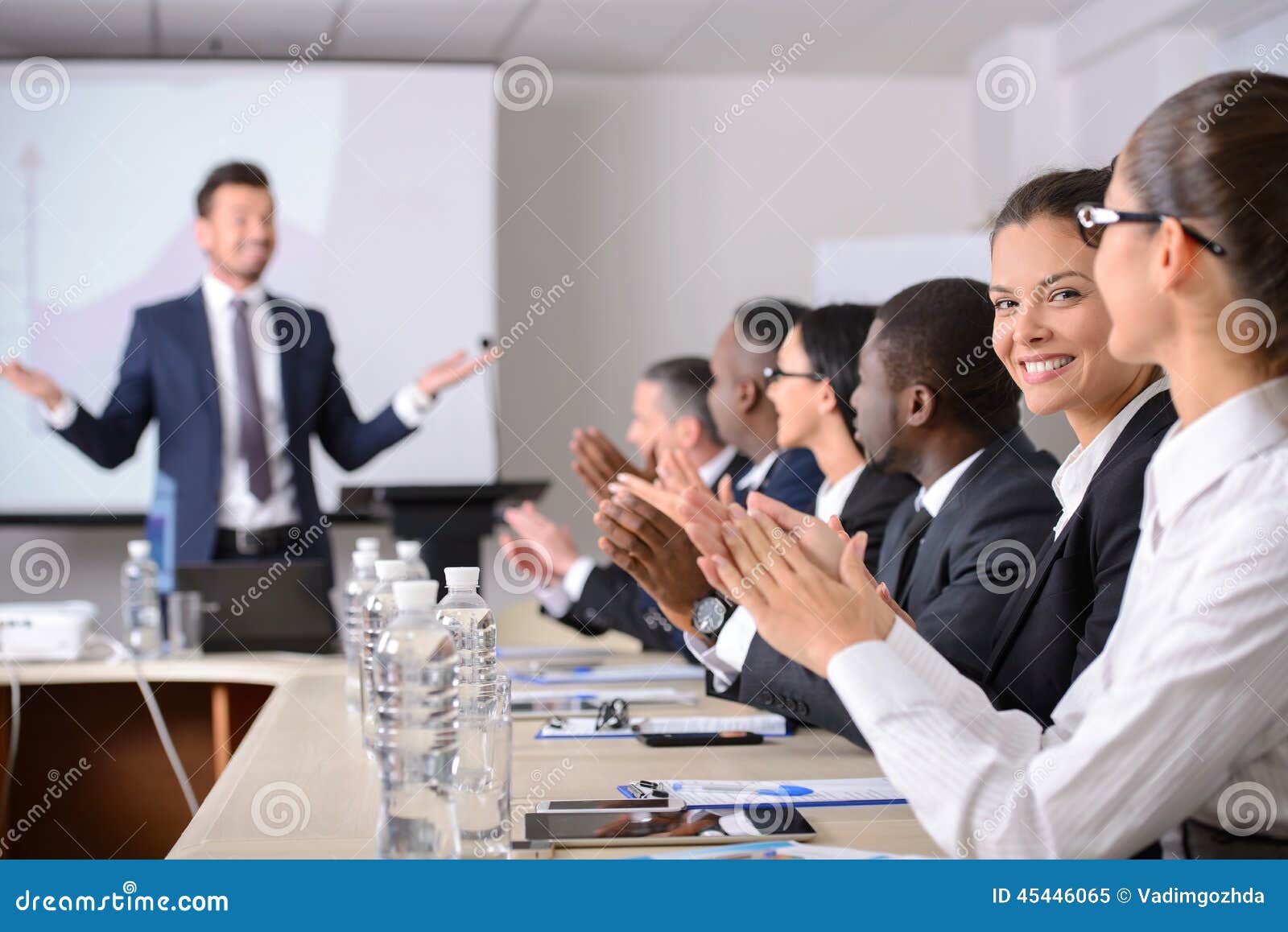 Business conference stock image. Image of audience, applauding - 45446065