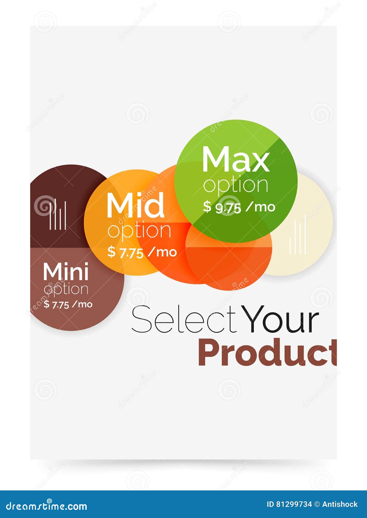 Business Cover Brochure Design with Select Option Diagram Stock Vector