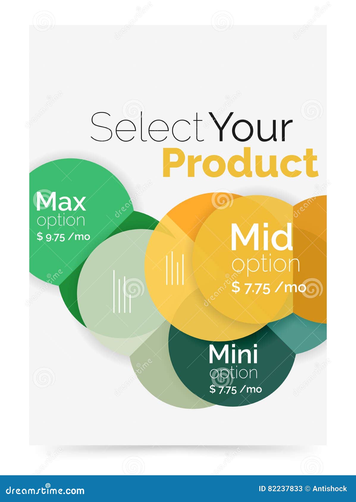 Business Cover Brochure Design with Select Option Diagram Stock