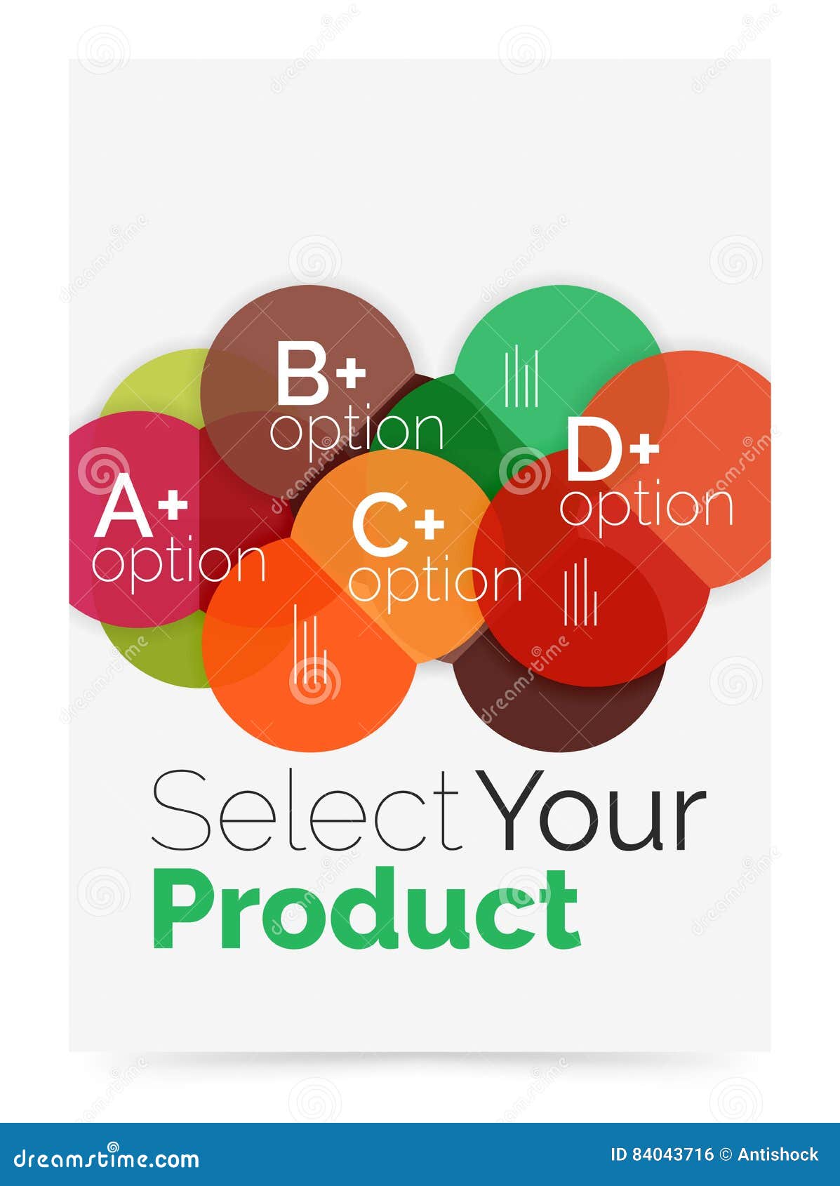 Business Cover Brochure Design with Select Option Diagram Stock