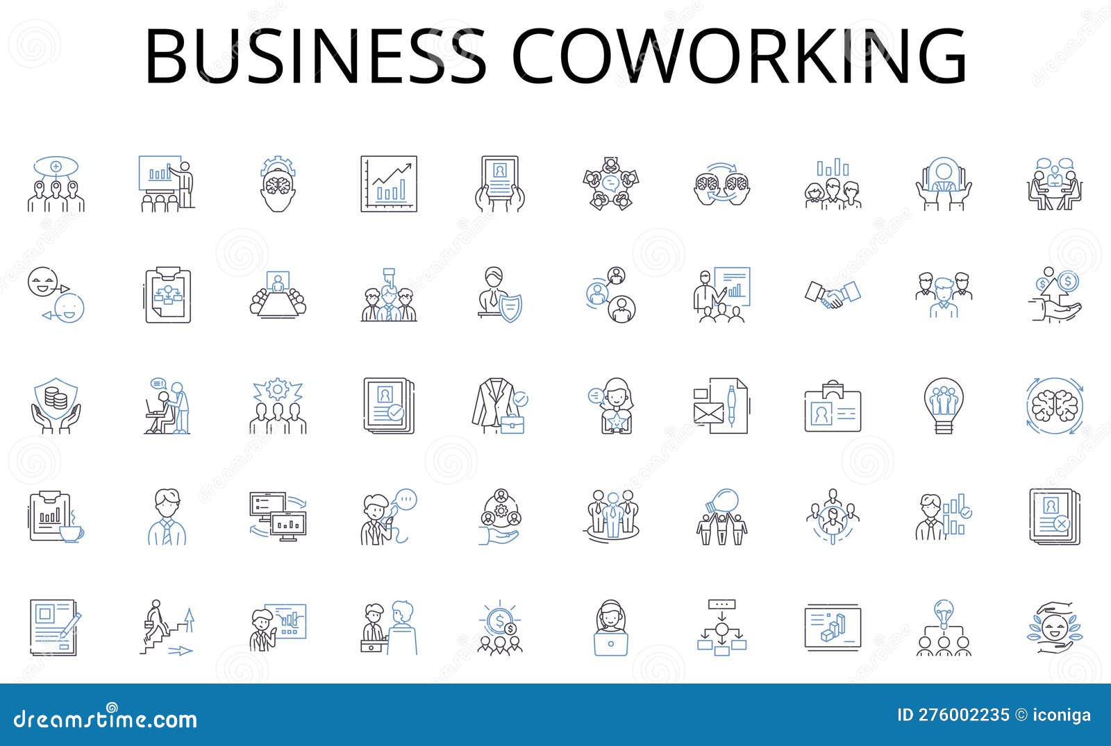 business coworking line icons collection. expressiveness, articulation, eloquence, clarity, precision, fluency