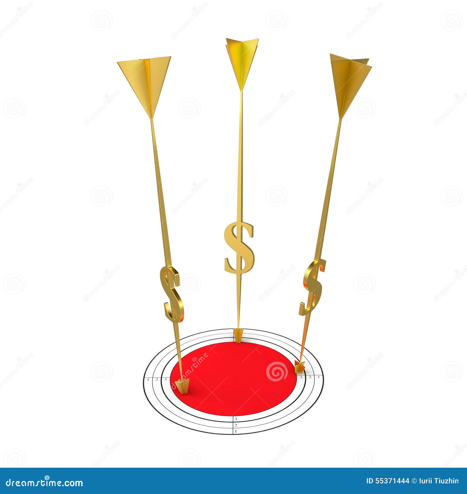 Business Darts Clouds Goal Golden Arrow Dollar Stock Illustration Illustration Of Darts Creative