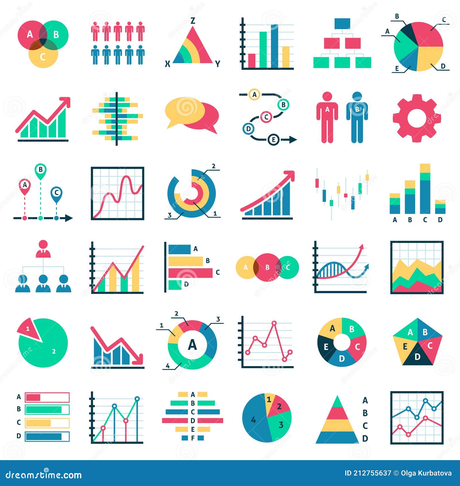 business data charts. financial marketing diagrams, graphical schemes analytic report, statistical graphs, info