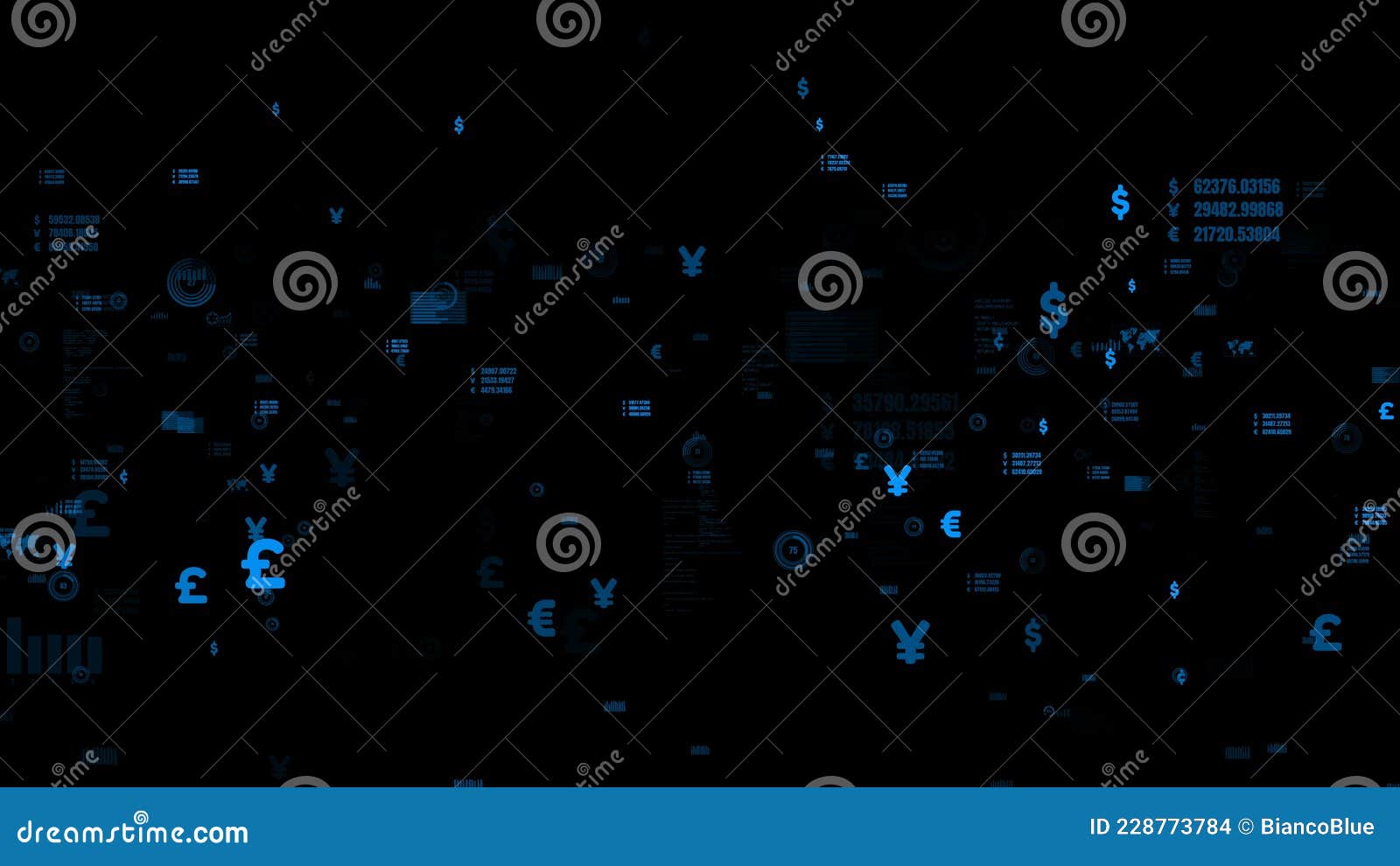 business data and financial figures visualiser graphic