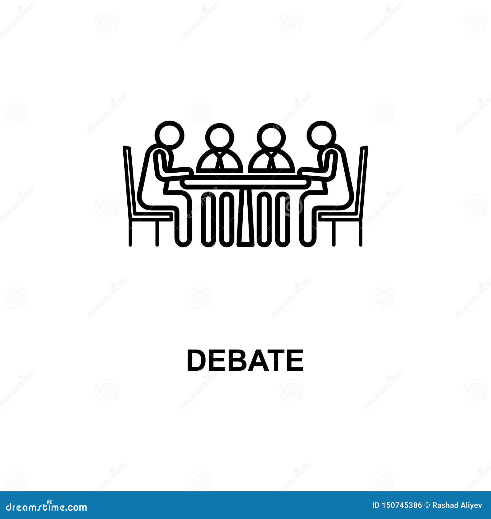 Business Debate Icon. Element of Conference with Description Icon for