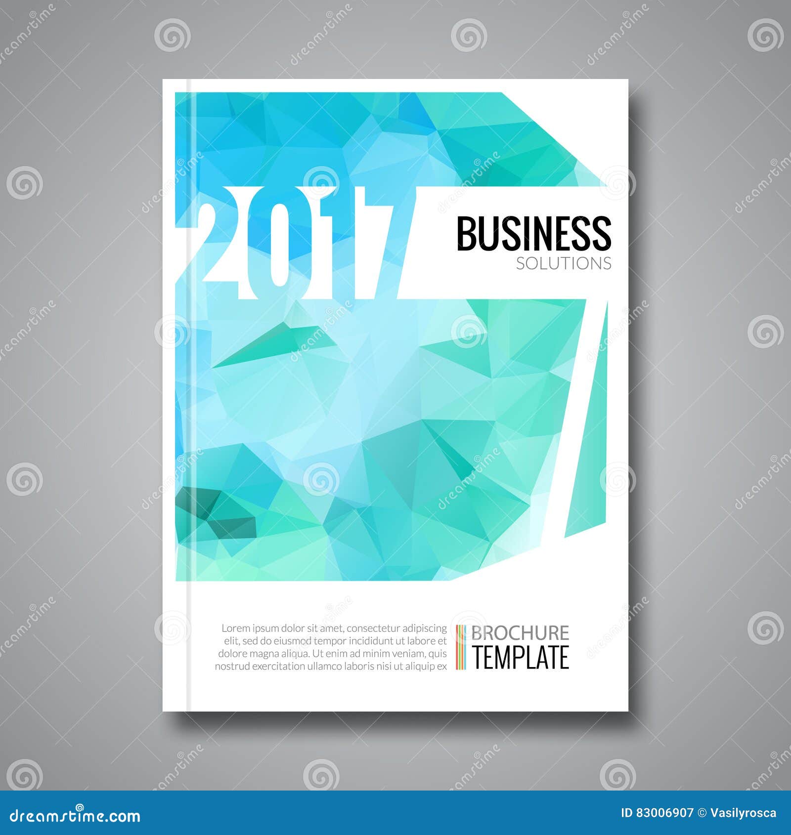 business design cover magazine background aqua marine triangular