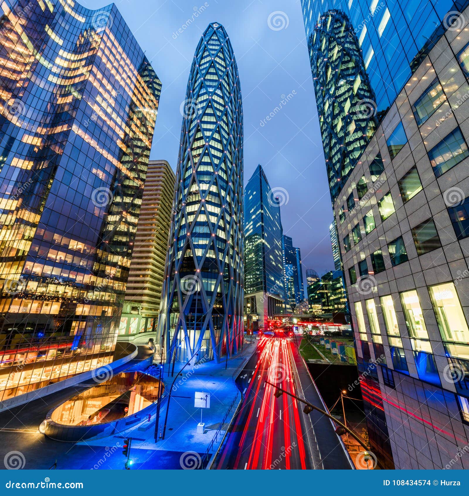 Business District Architecture in Paris Stock Photo Image of france, district 108434574
