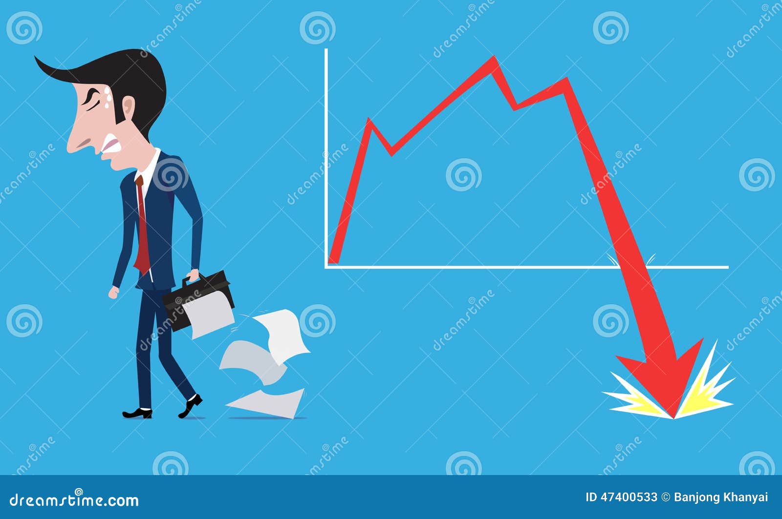Business failure stock vector. Illustration of finance - 47400533