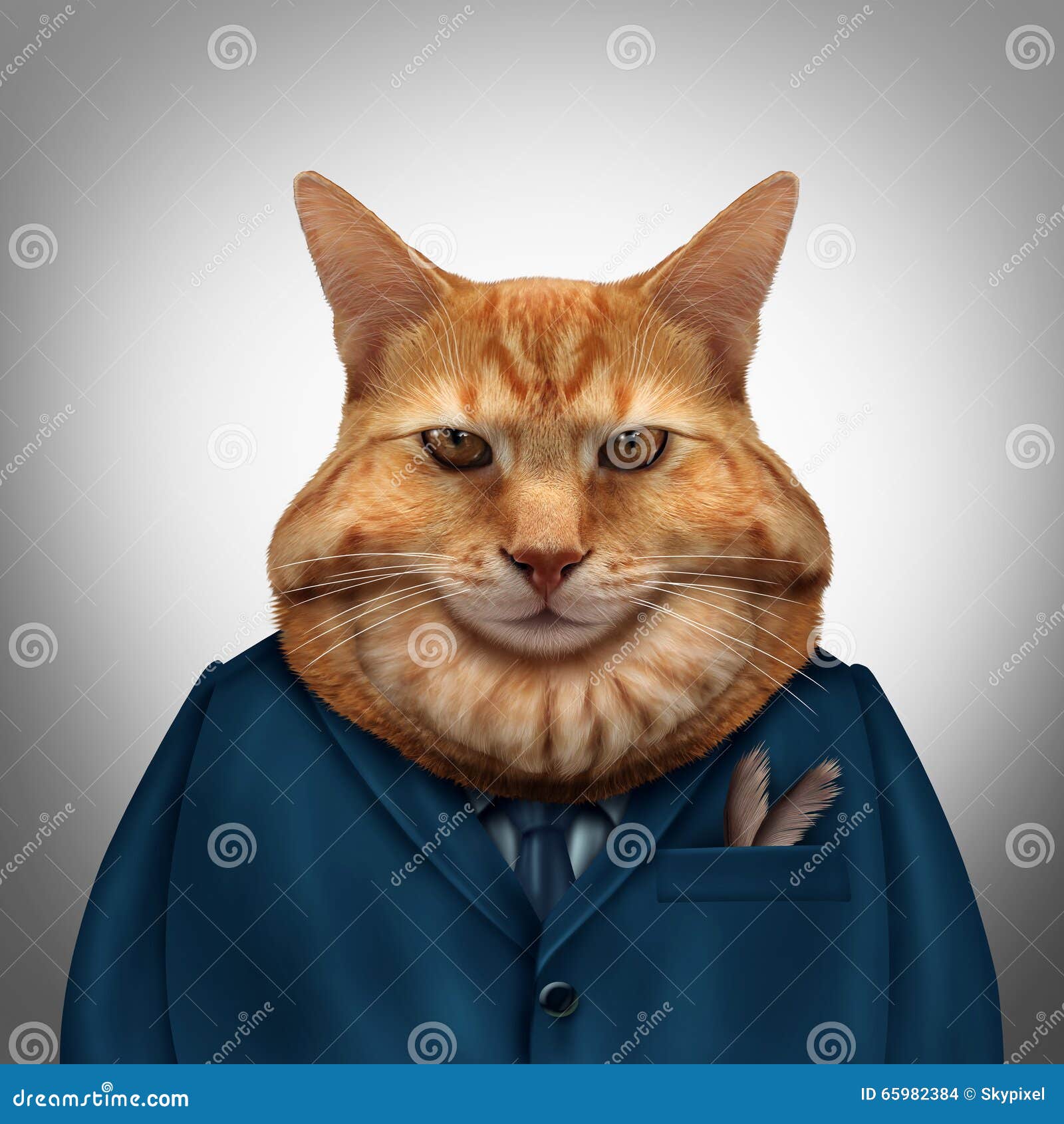 Business Fat Cat stock illustration. Illustration of character - 65982384