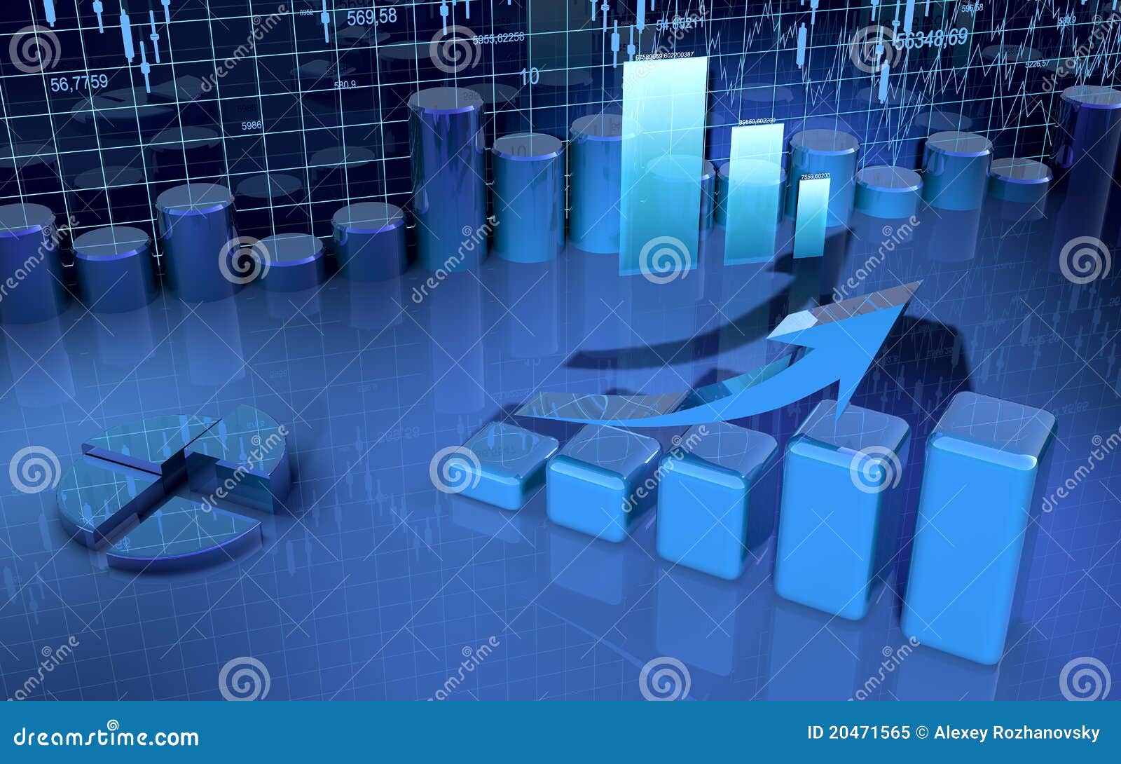 Business Finance Chart Diagram Bar Graphic Stock Illustration