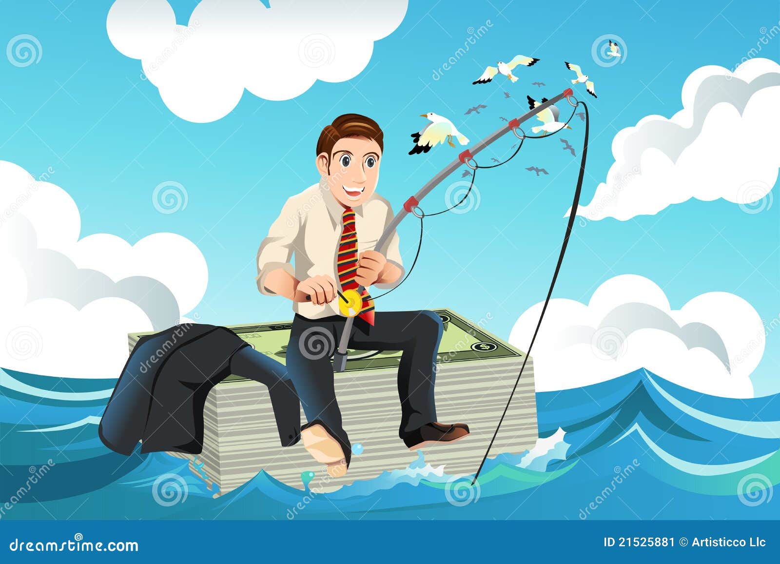 Business Man Fishing Money Stock Illustrations – 861 Business Man Fishing  Money Stock Illustrations, Vectors & Clipart - Dreamstime