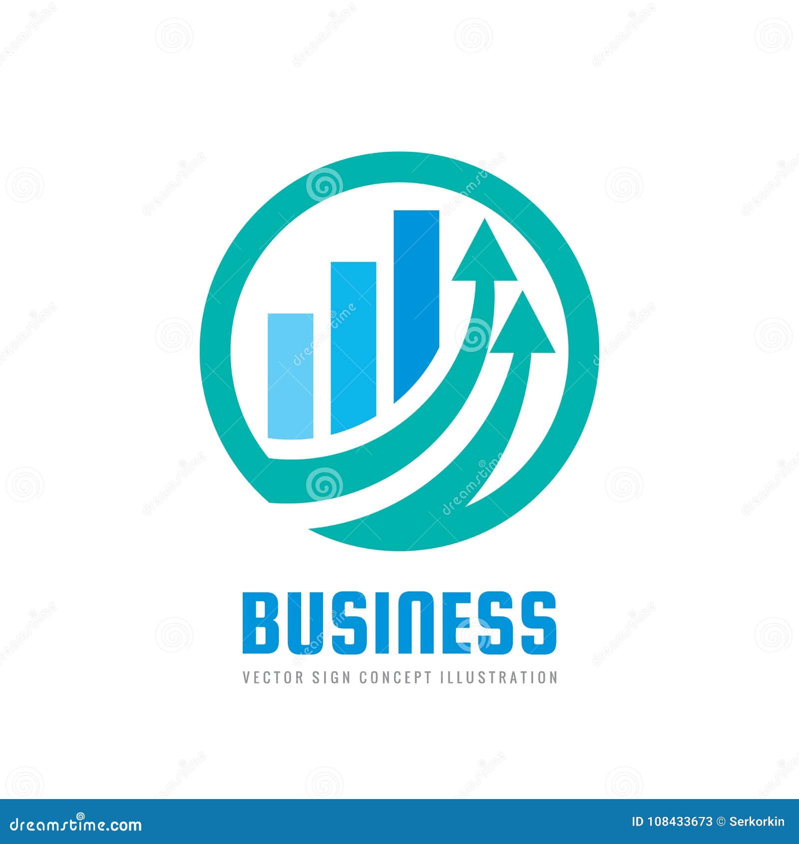 business finance logo template -  concept . economic infographic sign. arrows and infograph bar.