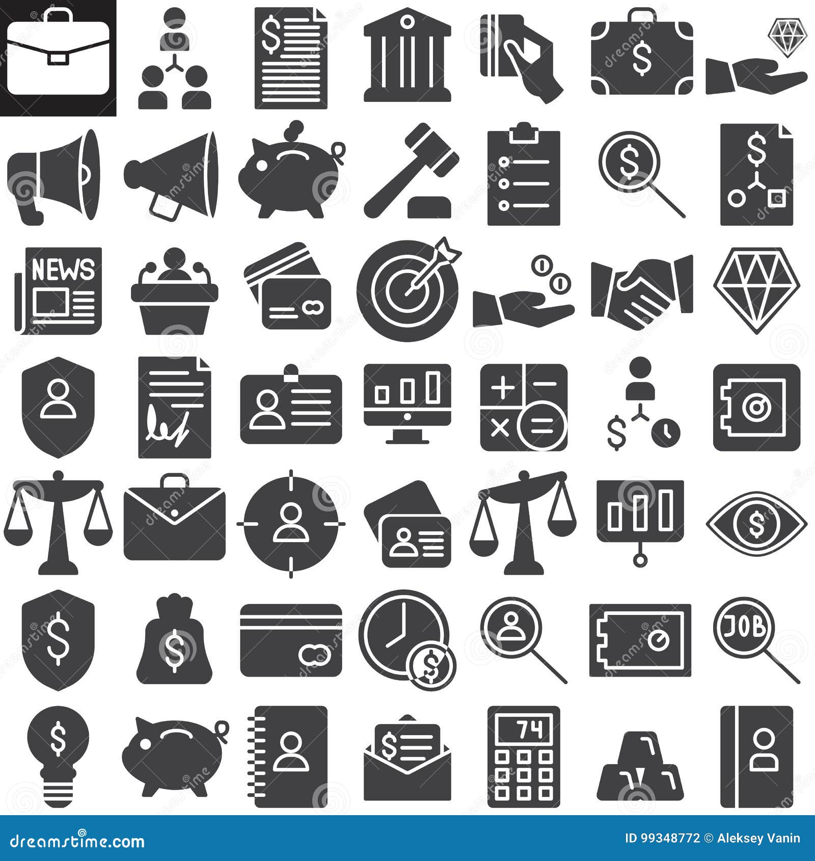 business finance  icons set