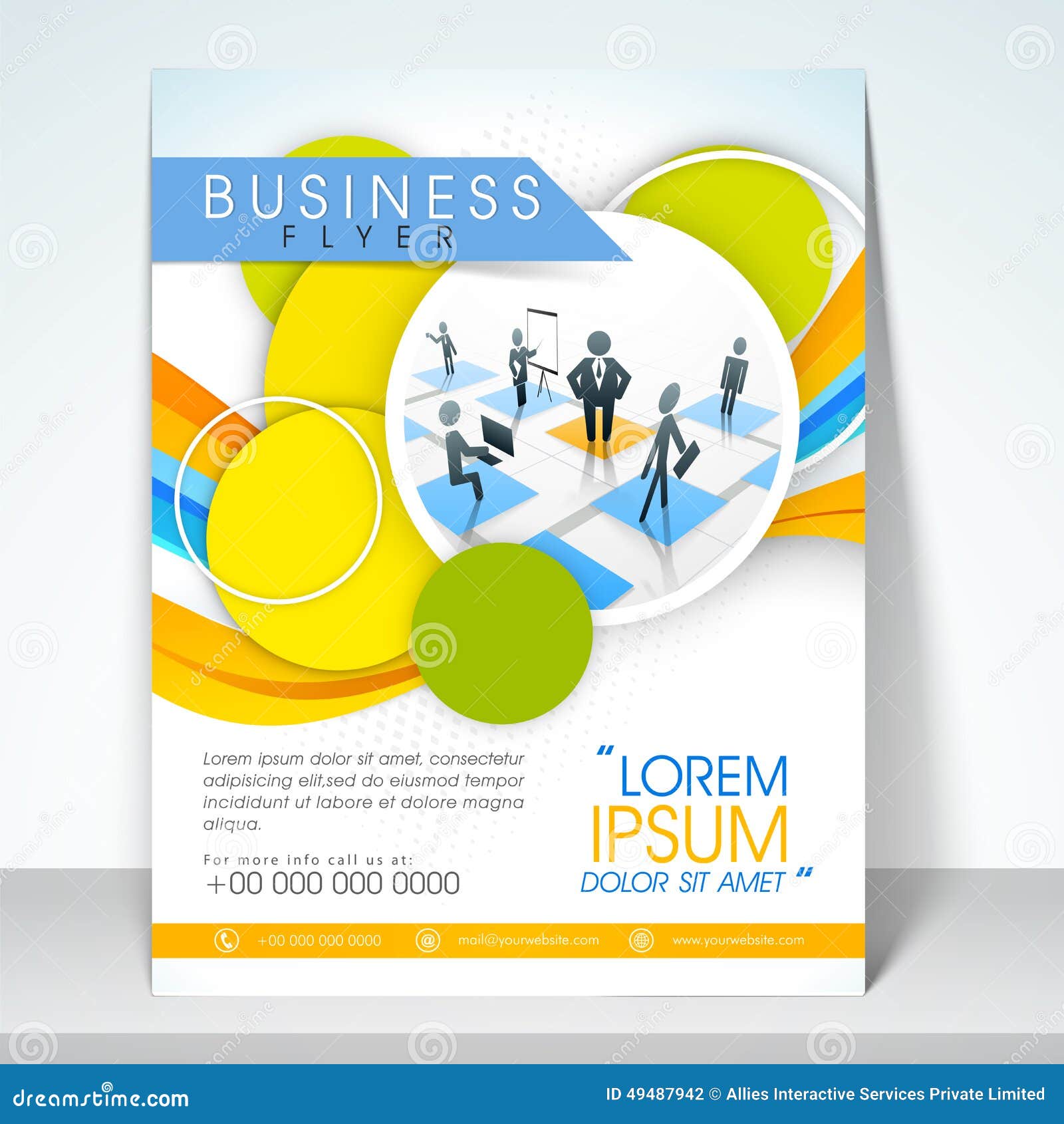 Business Flyer, Banner or Template. Stock Illustration Throughout One Page Brochure Template