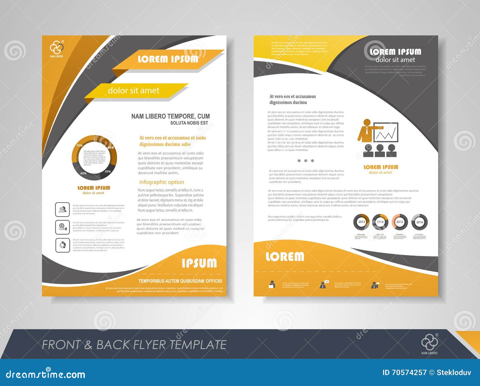 Business flyer template stock vector. Illustration of Regarding 1 Page Flyer Template